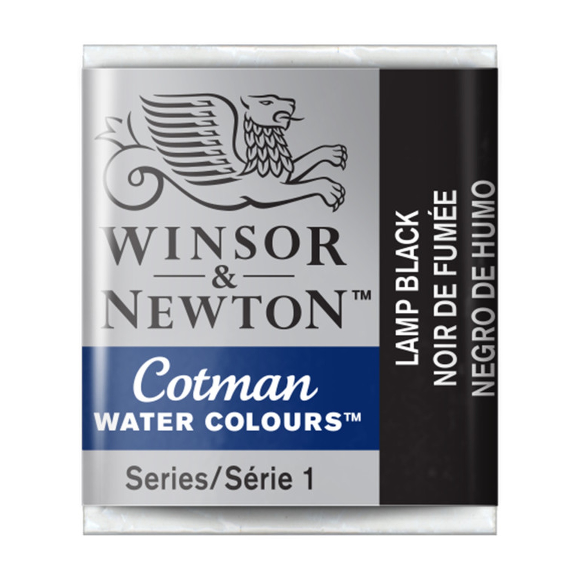 Cotman Lamp Black Watercolor Half Pan