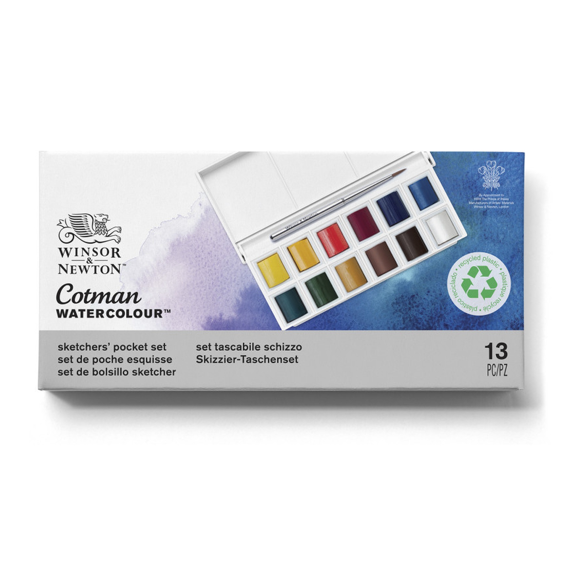 Pocket Watercolor Sketch Set, 12 Colors