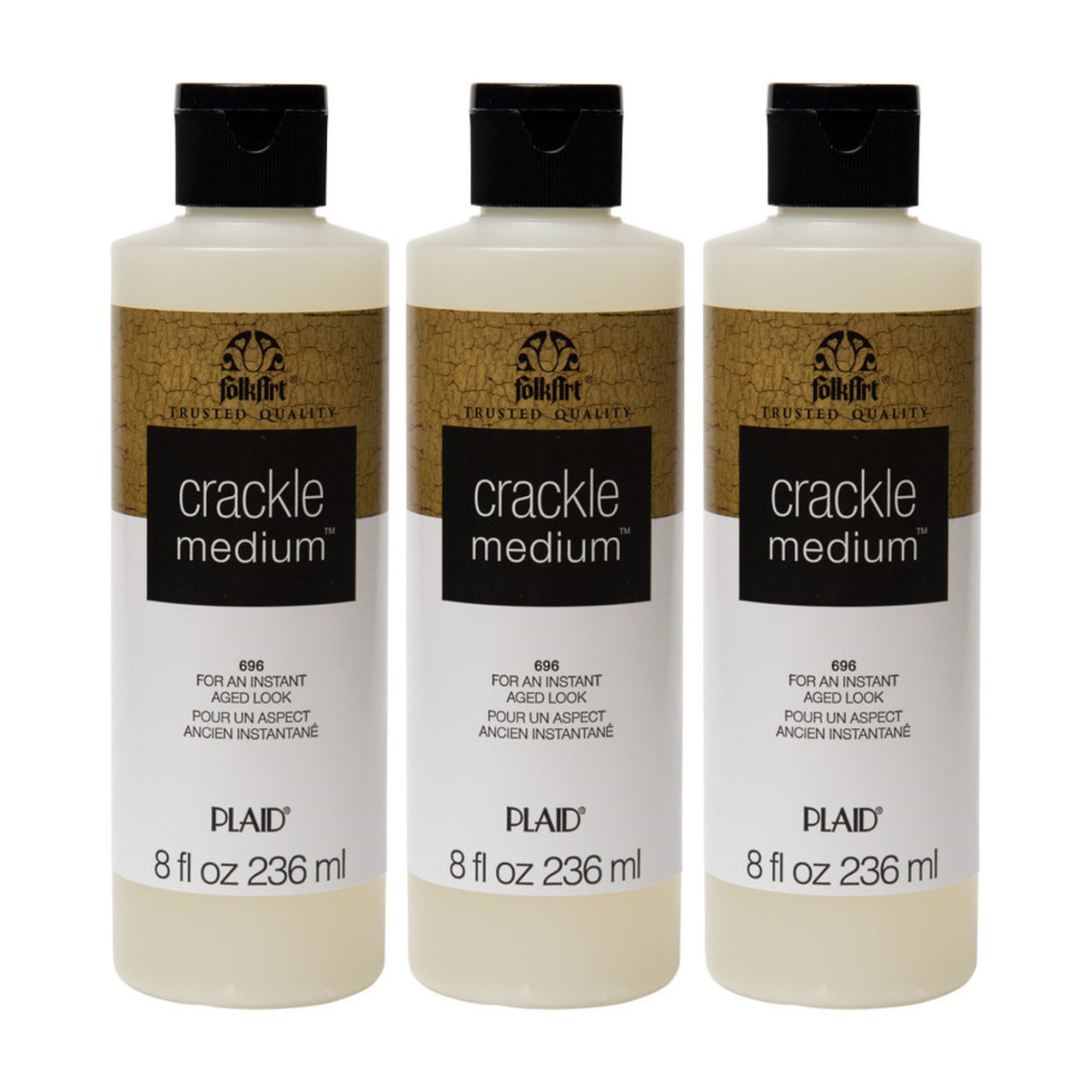 Clear Crackle Medium, 8 oz. Bottles, Pack of 3