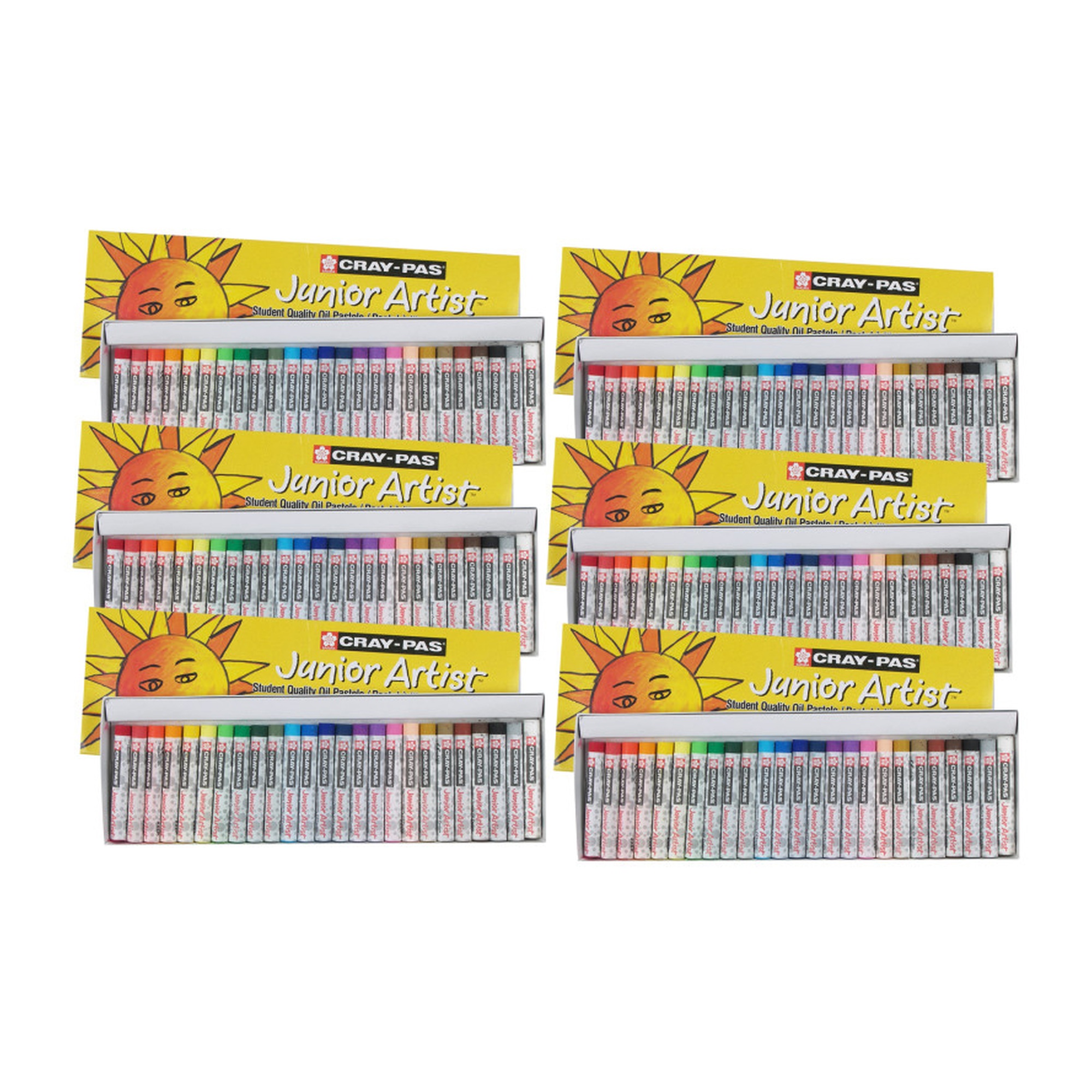 Junior Artist Oil Pastels, Assorted Colors, 25 Count Sets, Pack of 6