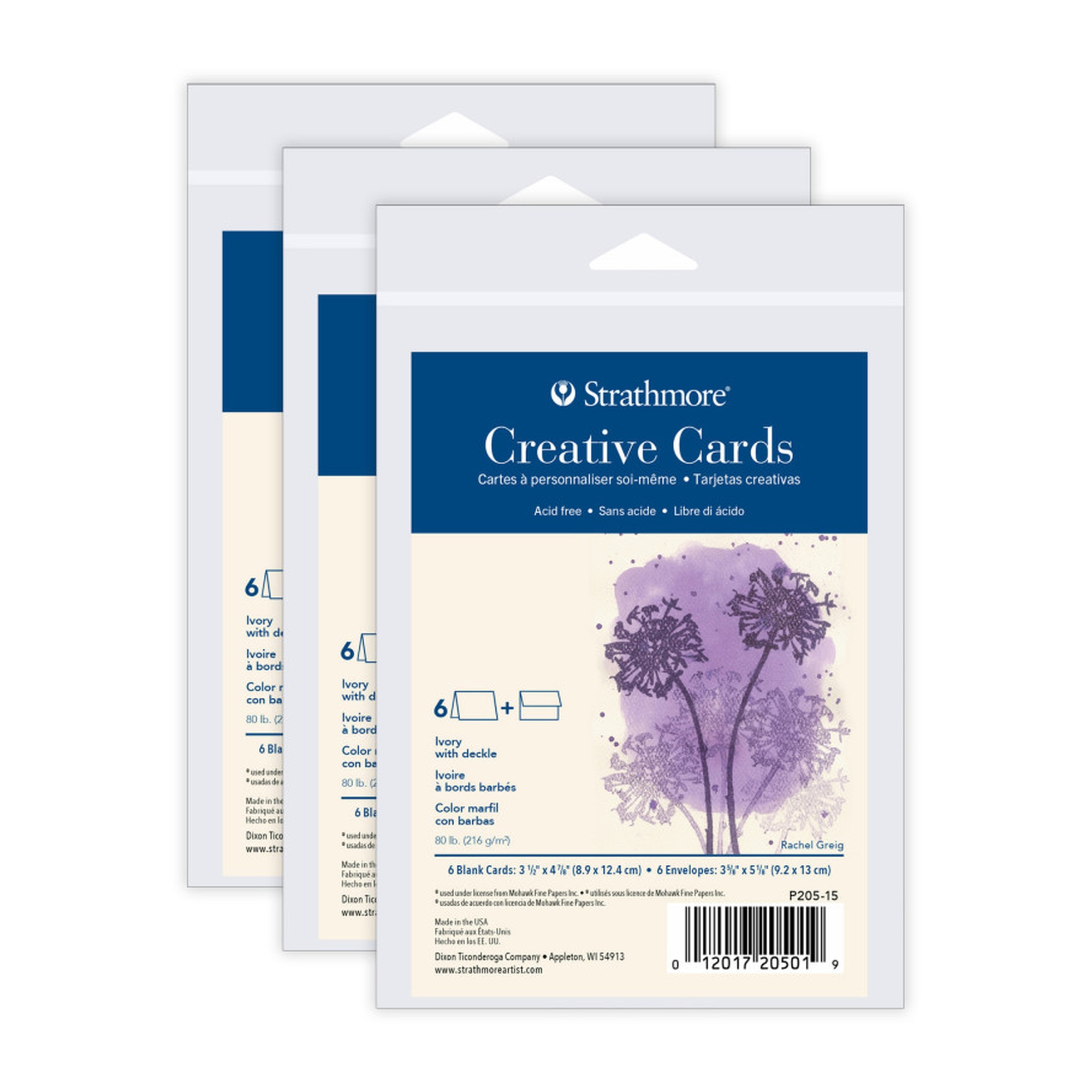 Ivory Deckle-Edge Creative Cards and Envelopes, 3.5 x 4.875 Inches, 18 Sets