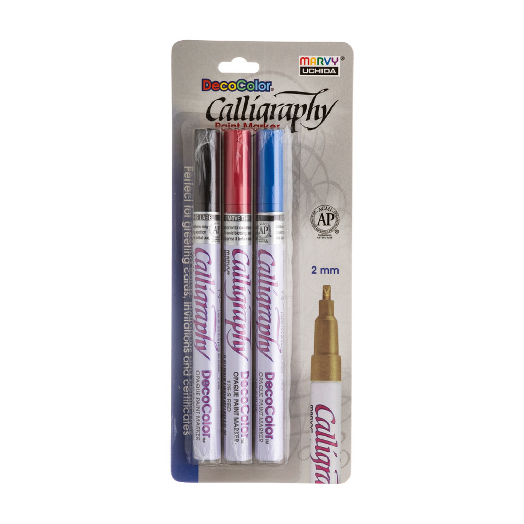 Calligraphy Oil Paint Markers, Assorted Colors, Set of 3