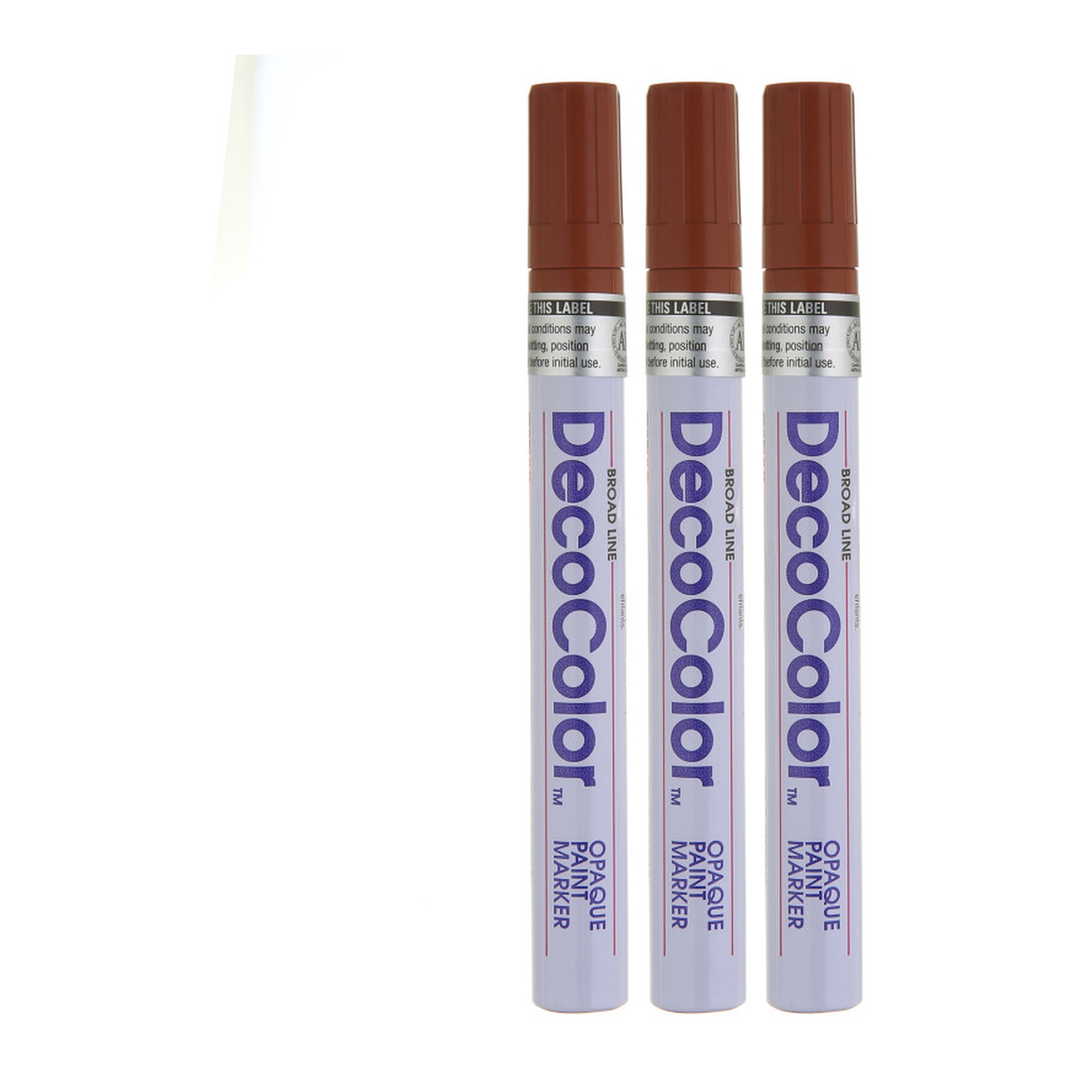 Brown Broad-Tip Oil Paint Markers, Set of 3