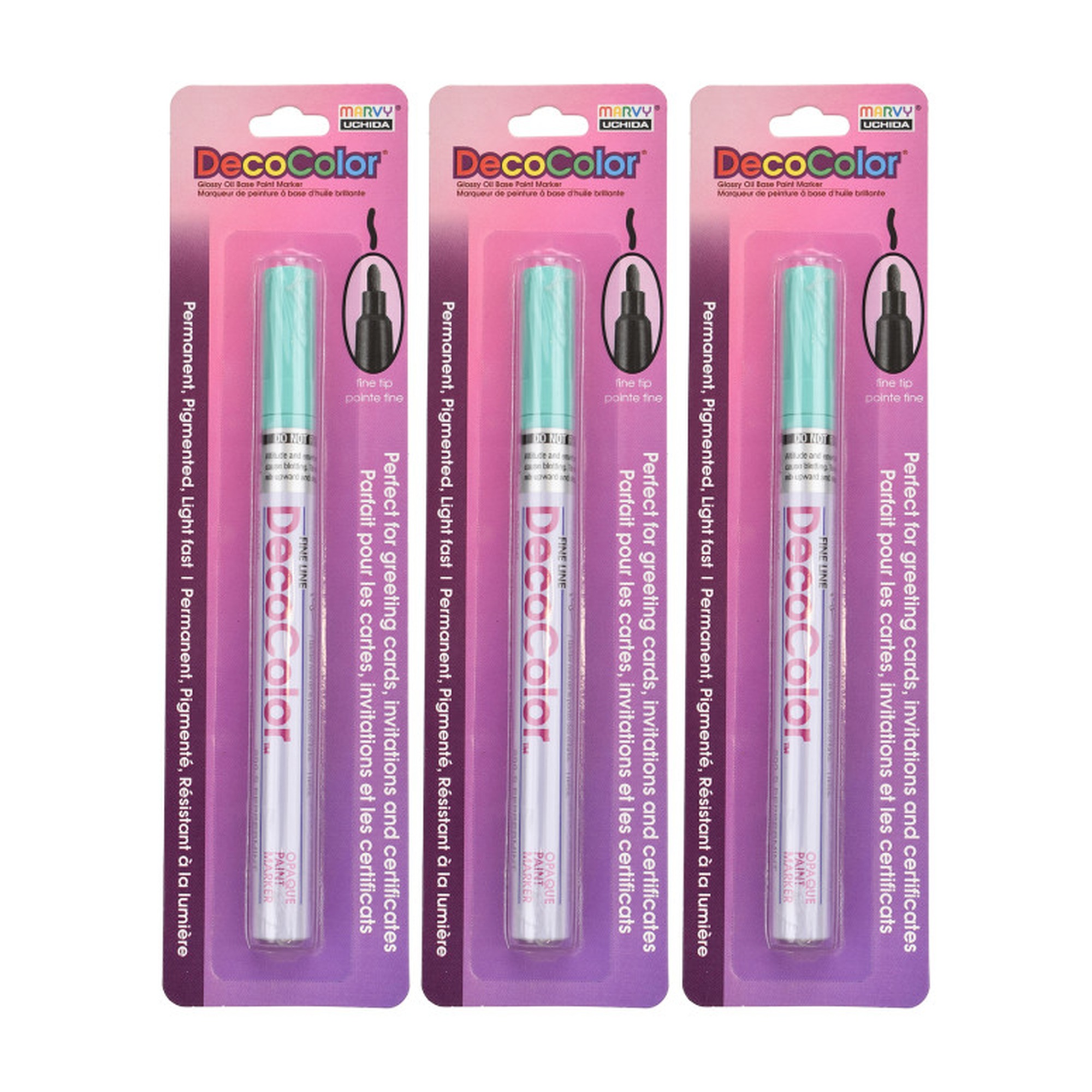 Fine Tip Peppermint Paint Marker, Set of 3