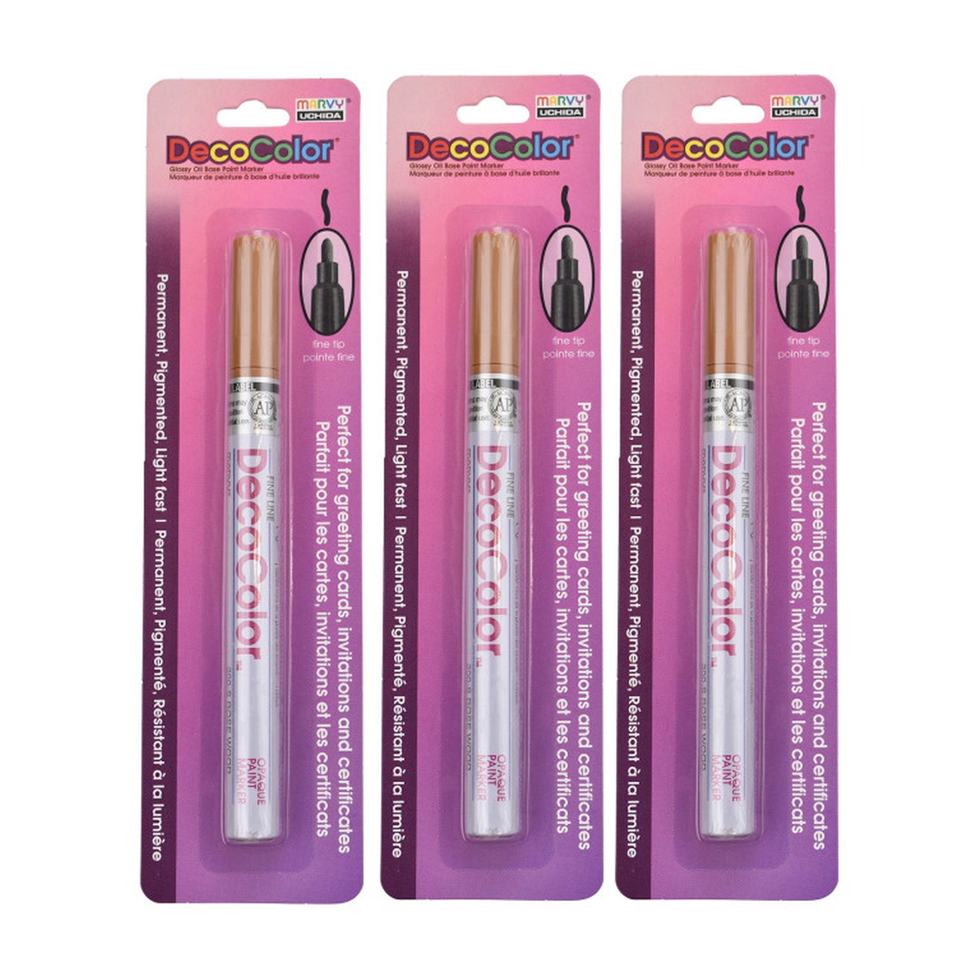 Fine Tip Rosewood Oil Paint Marker, Set of 3