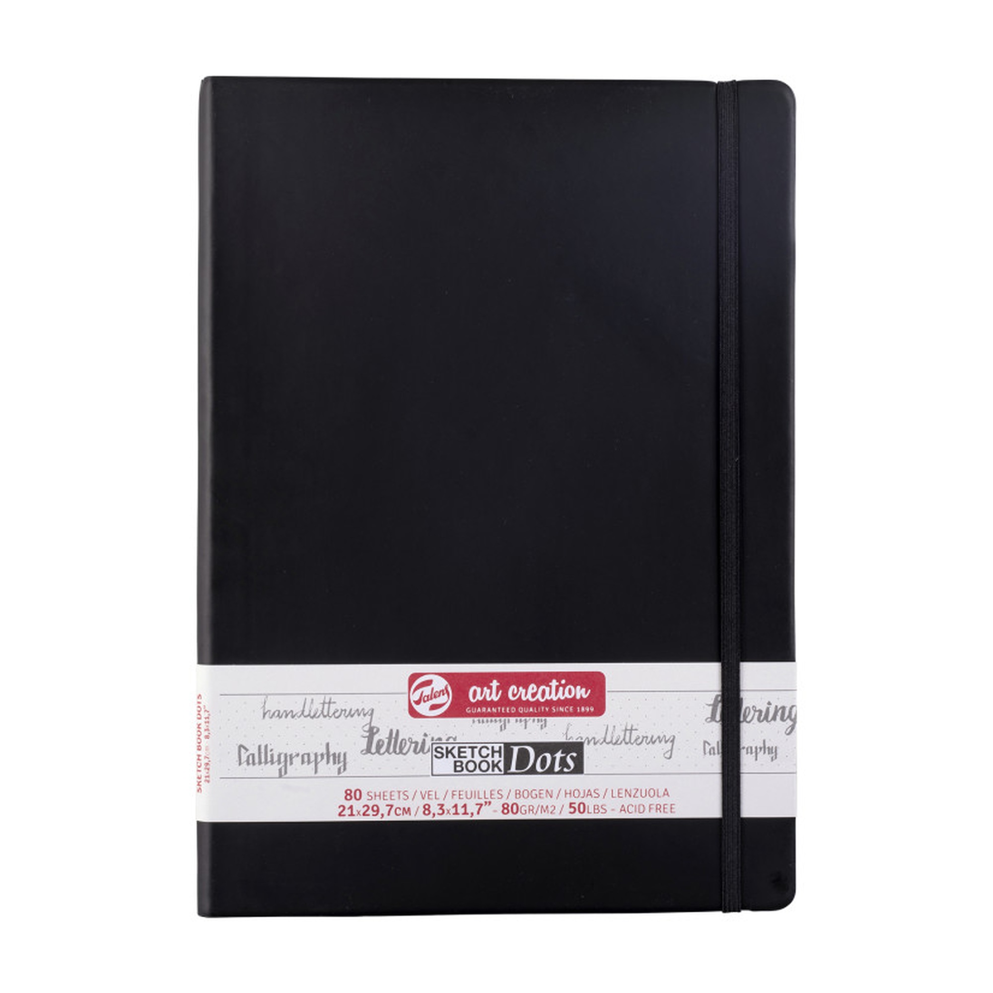 A4 Dotted Sketchbook with Black Cover