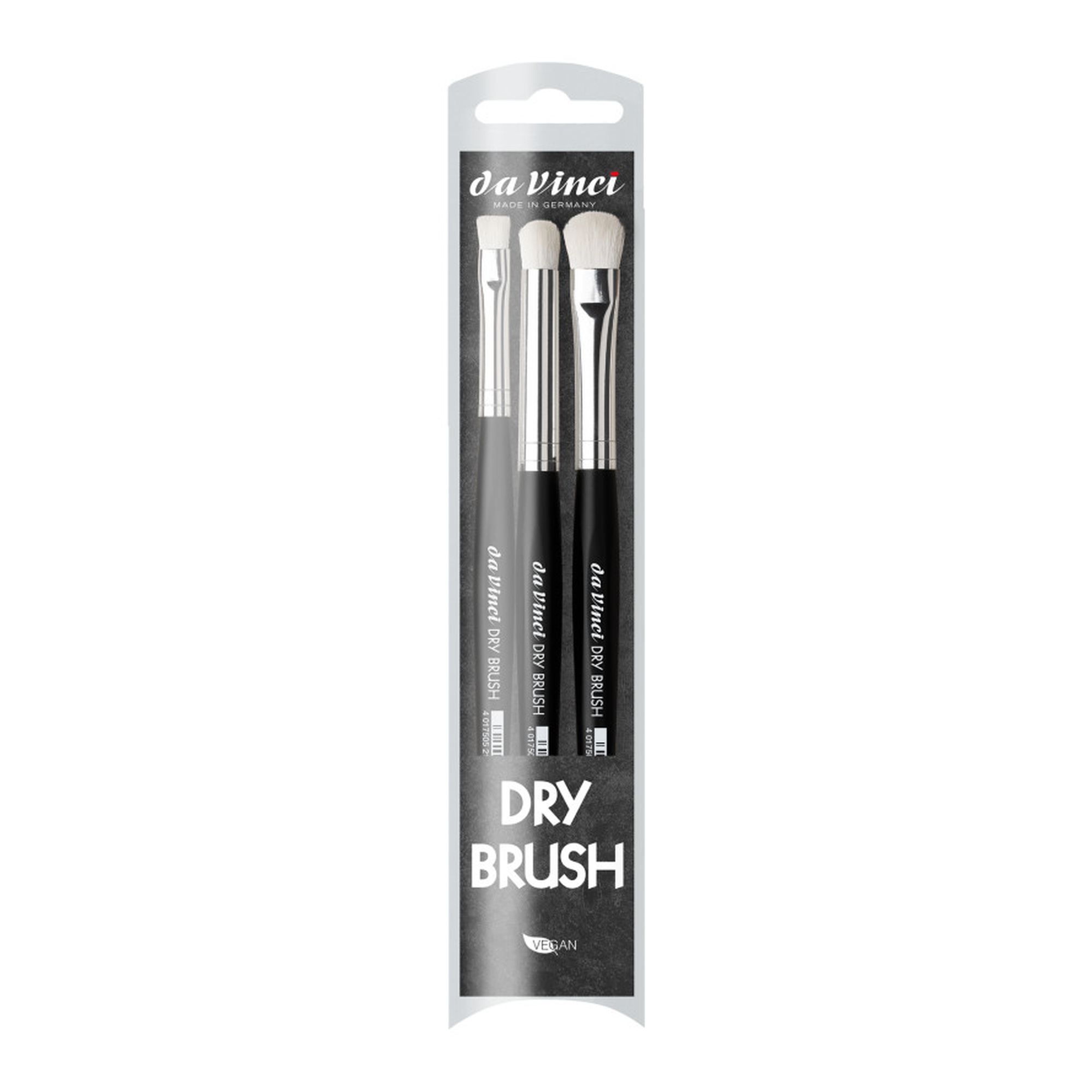 Miniature Painting Dry Brush Set, Synthetic, 3-Piece Assortment