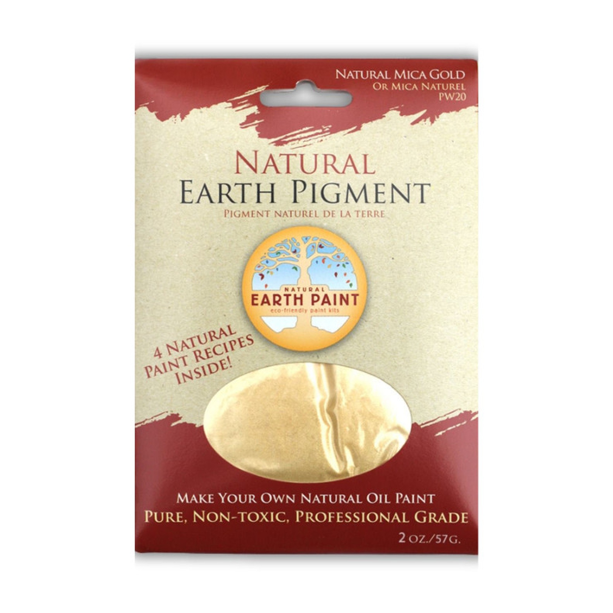 Natural Gold Mica Artist Pigment Powder, 3 oz