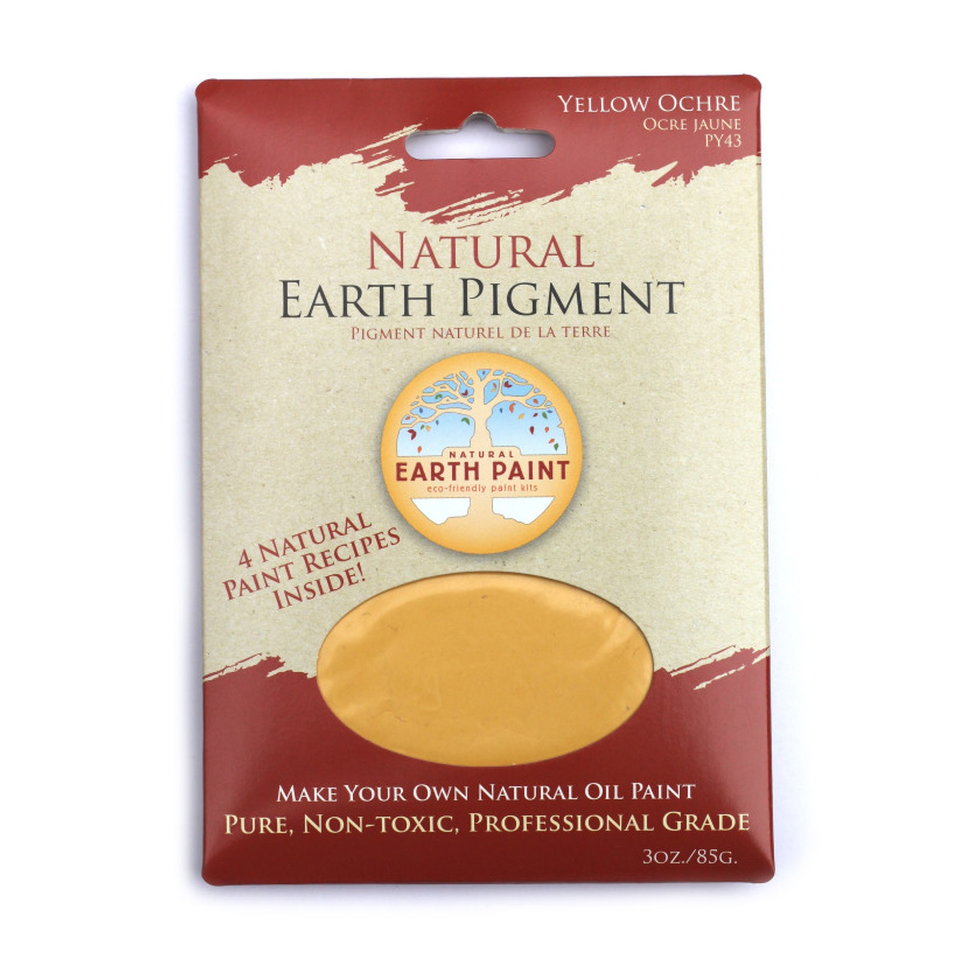 Yellow Ochre Earth & Mineral Pigment Powder, 3 oz