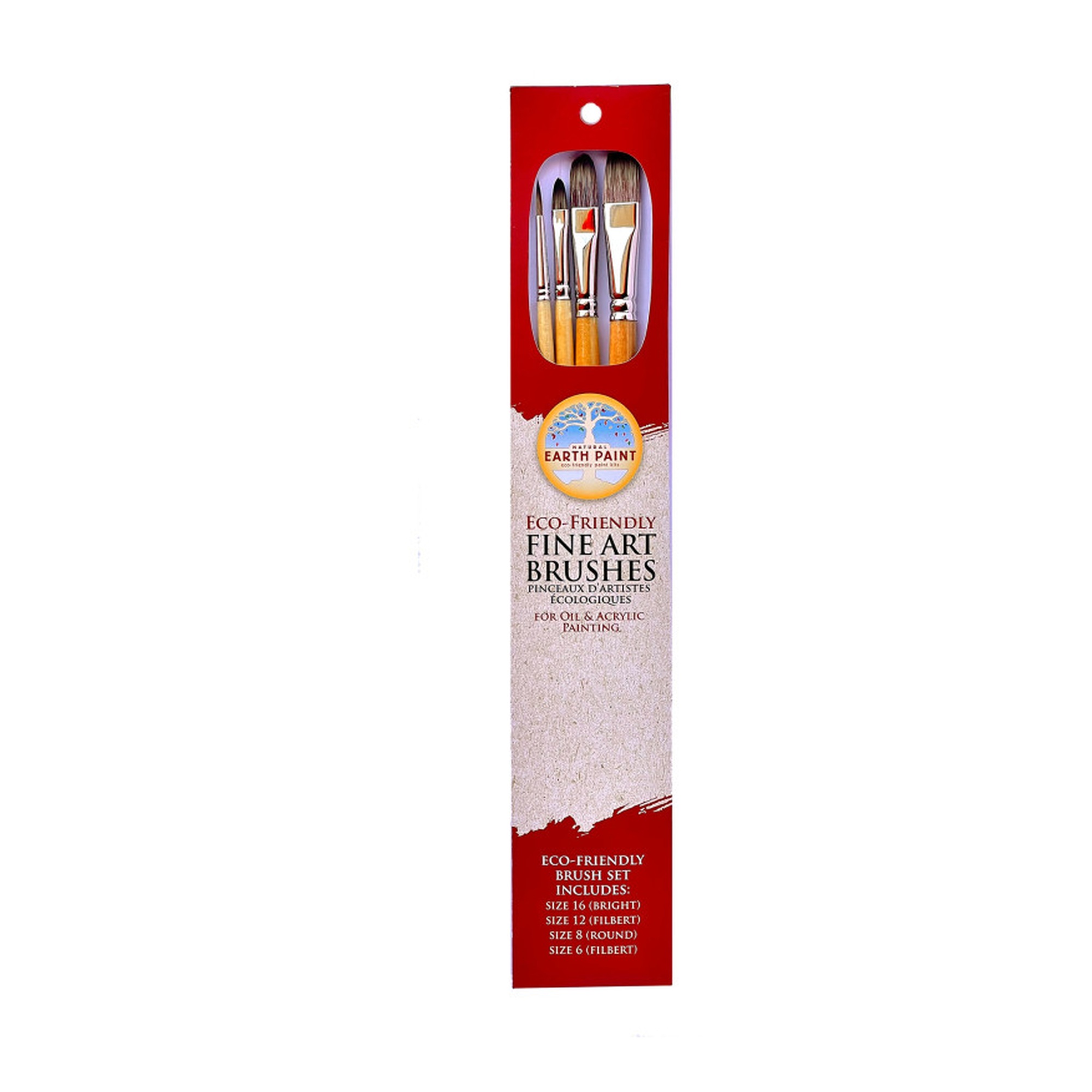 Eco-Friendly 4-Piece Paint Brush Set