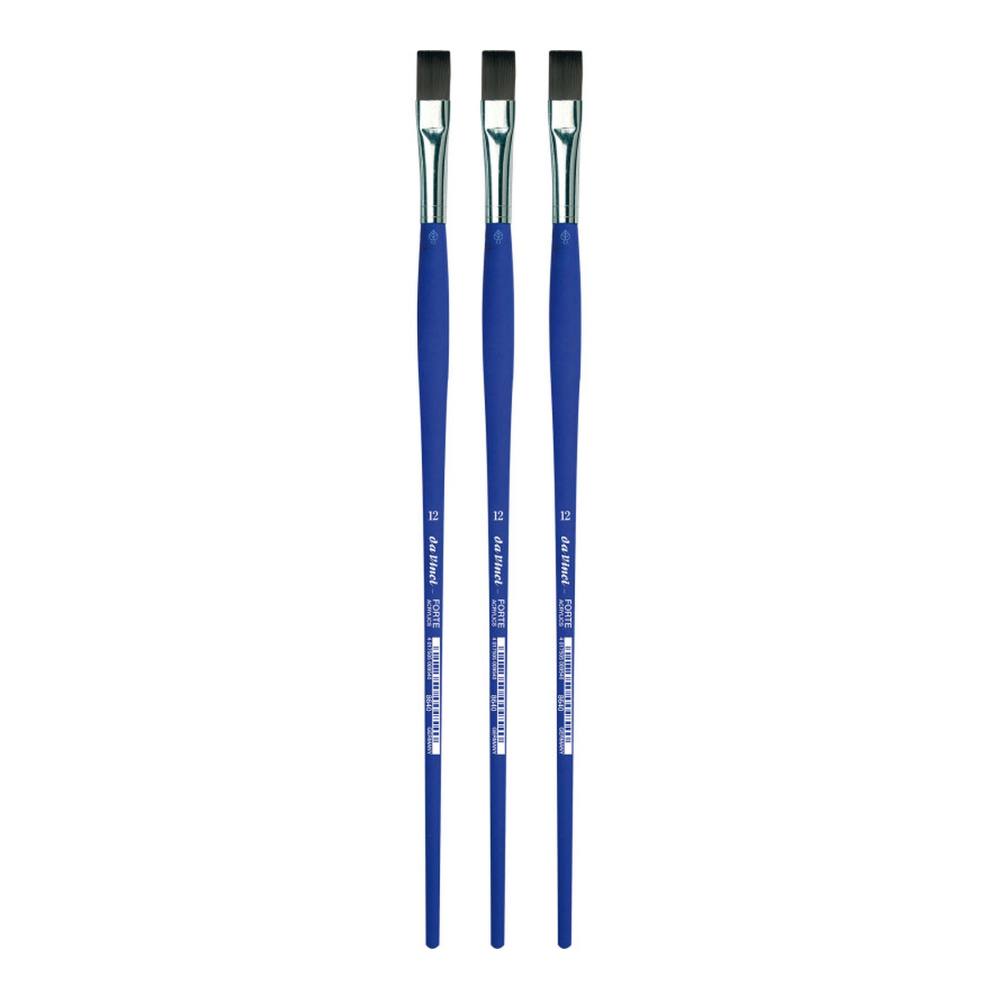 Student Flat Synthetic Paint Brushes, Size 12, Pack of 3
