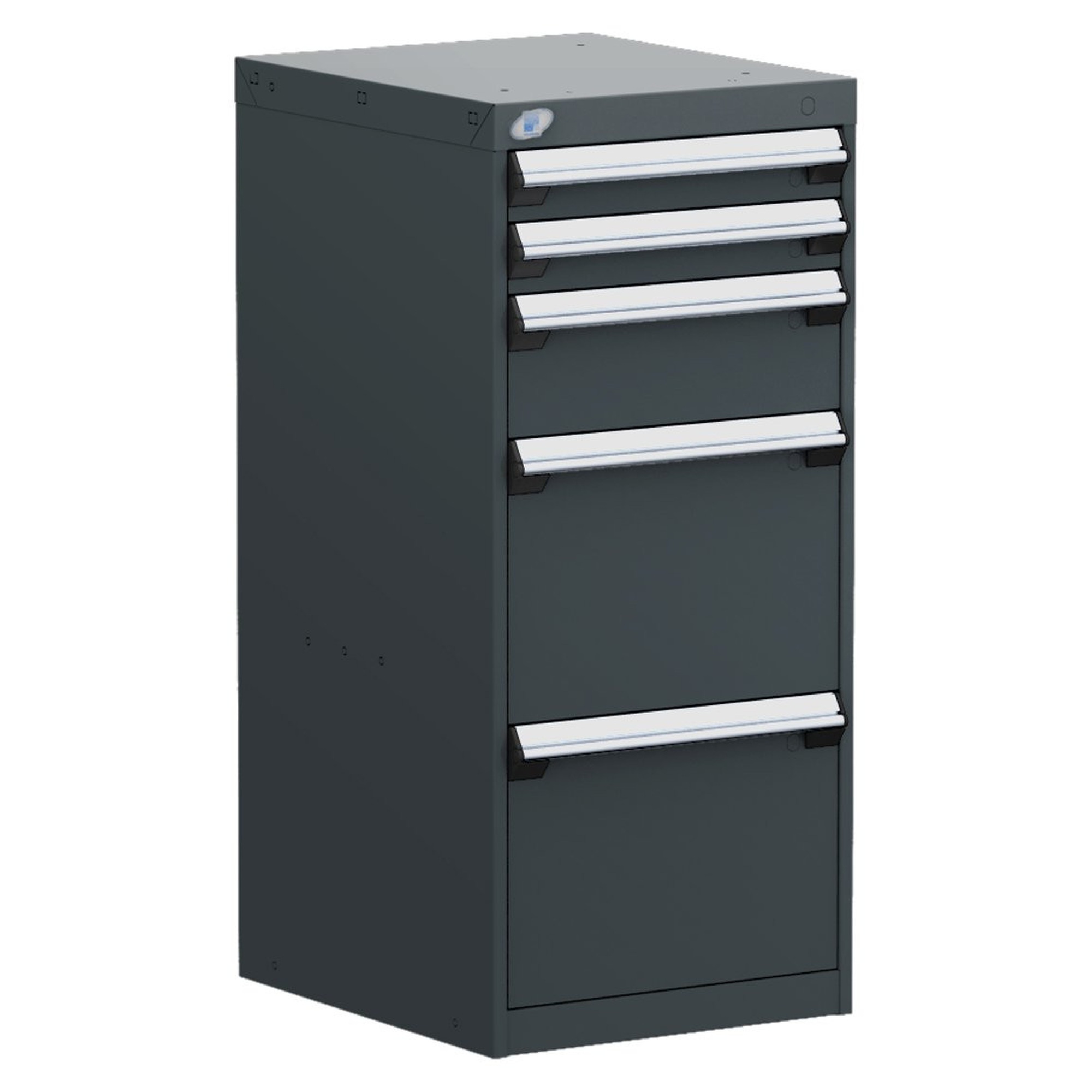 5-Drawer Modular Cabinet, 18"W x 21"D x 40"H - Without Dividers - Compartments: Compartments Sold Separately