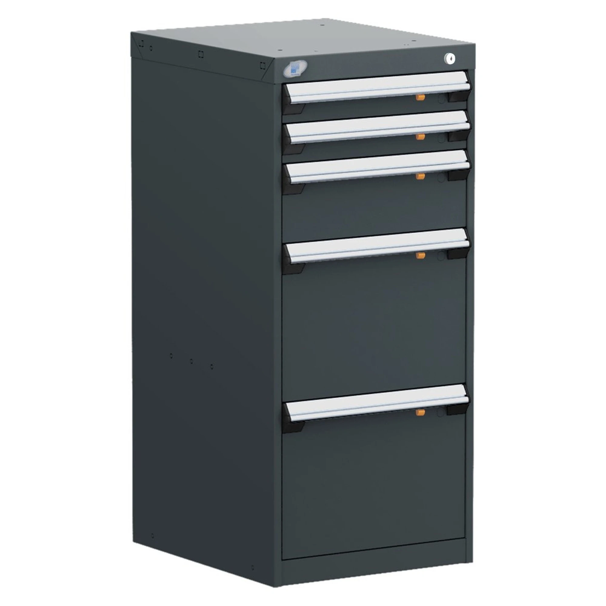5-Drawer Modular Cabinet, 18"W x 21"D x 40"H - With Dividers
