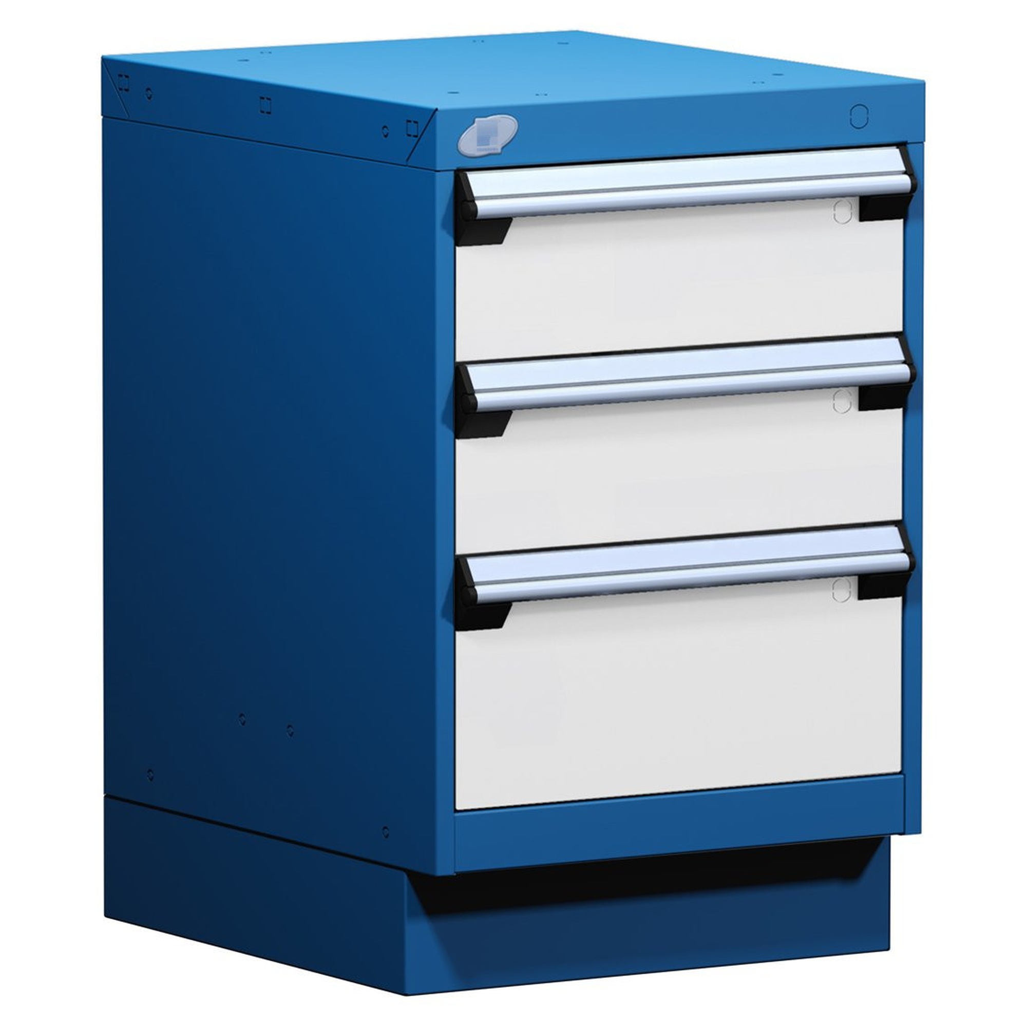 3-Drawer Modular Cabinet, 18"W x 21"D x 28"H - Without Dividers - Drawer heights: 2 6" H, 1 8" H; Compartments: Compartments Sold Separately