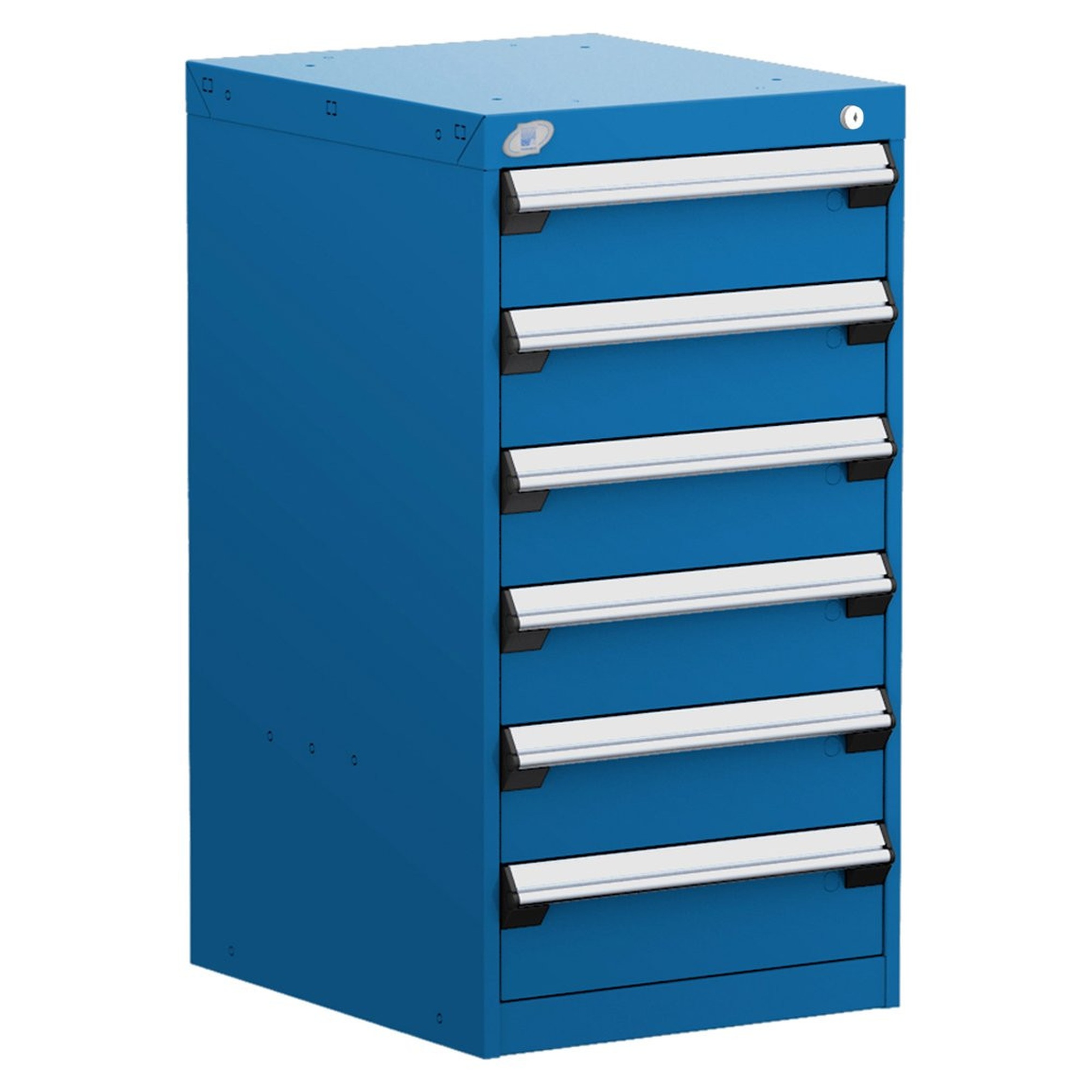 6-Drawer Modular Cabinet, 18"W x 21"D x 34"H - With Dividers - Drawer heights: 6 5" H