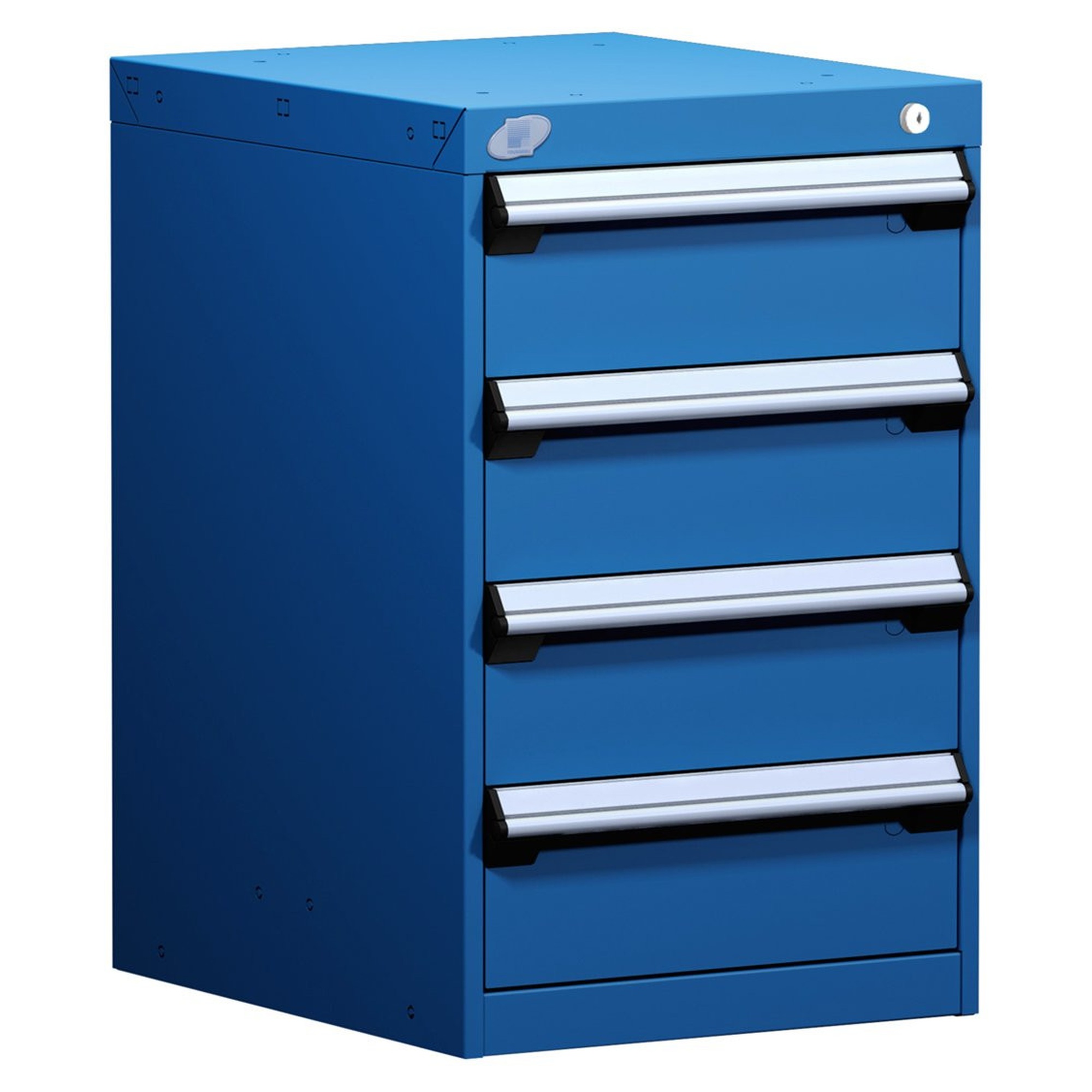 4-Drawer Modular Cabinet, 18"W x 21"D x 28"H - With Dividers - Drawer heights: 4 6" H