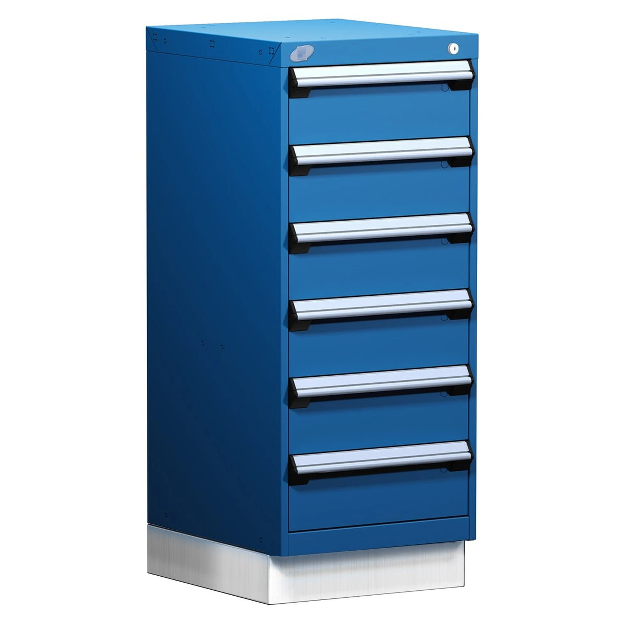 6-Drawer Modular Cabinet, 18"W x 21"D x 44"H - With Dividers - Drawer heights: 6 6" H