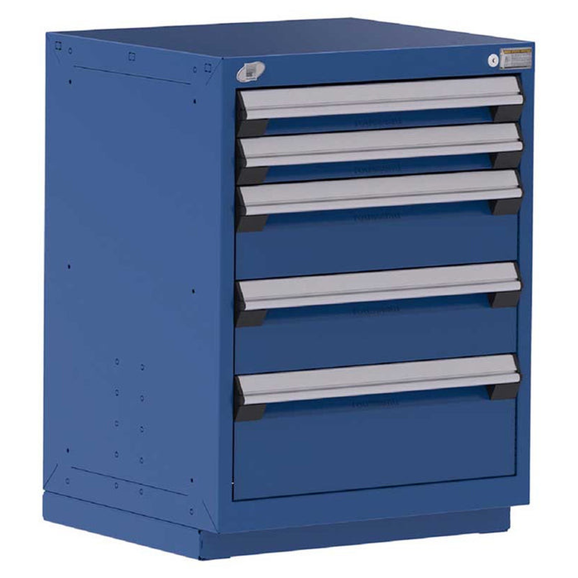 5-Drawer Heavy-Duty Modular Cabinet, 24"W x 21"D x 32"H - With Dividers - Drawer heights: 2 3"H, 2 6"H, 1 8"H