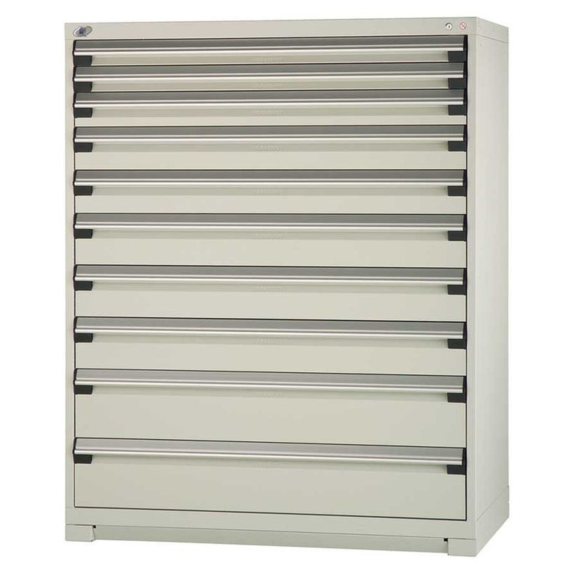10-Drawer Heavy-Duty Modular Cabinet, 48"W x 27"D x 60"H - Without Dividers