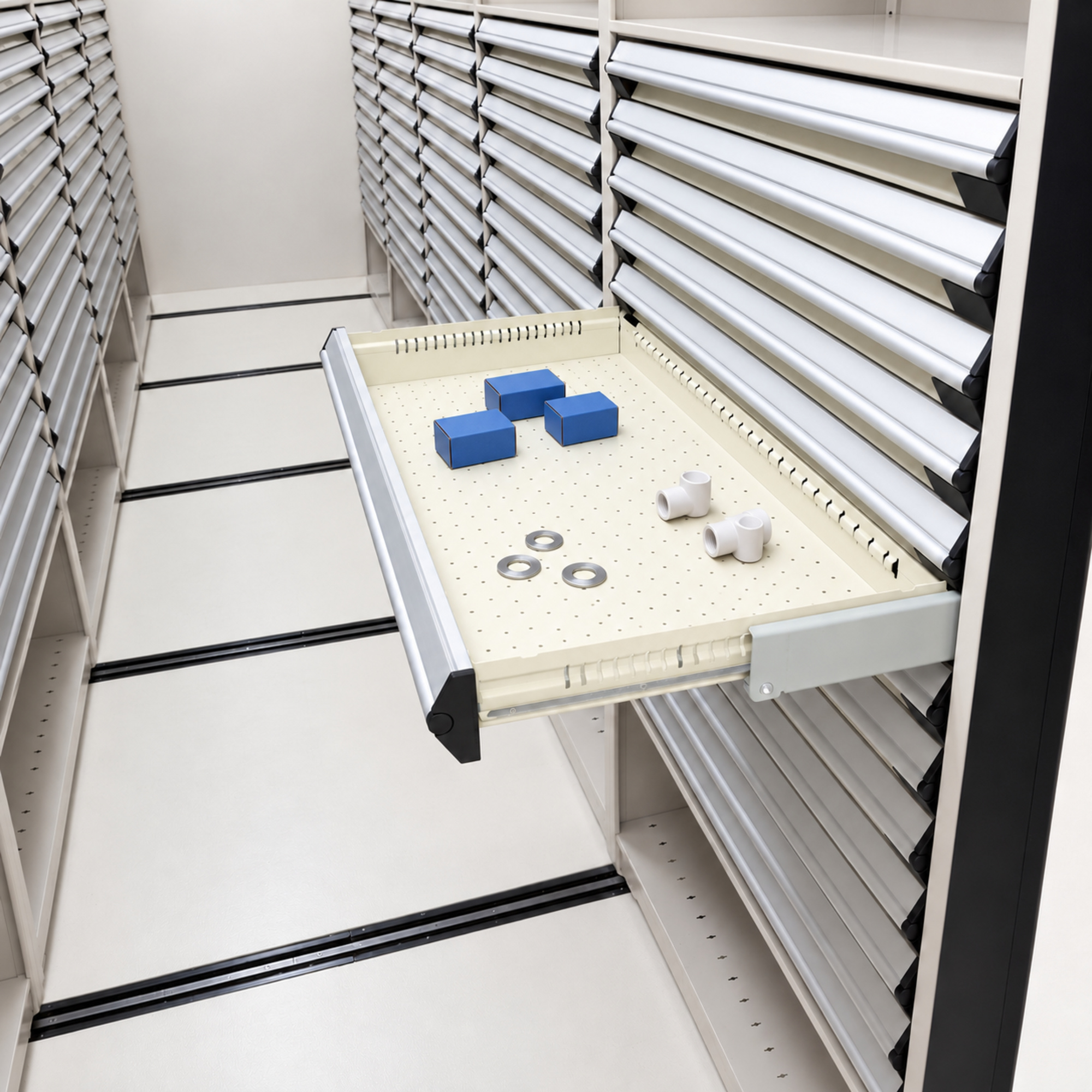 Rousseau cabinet drawer storage example