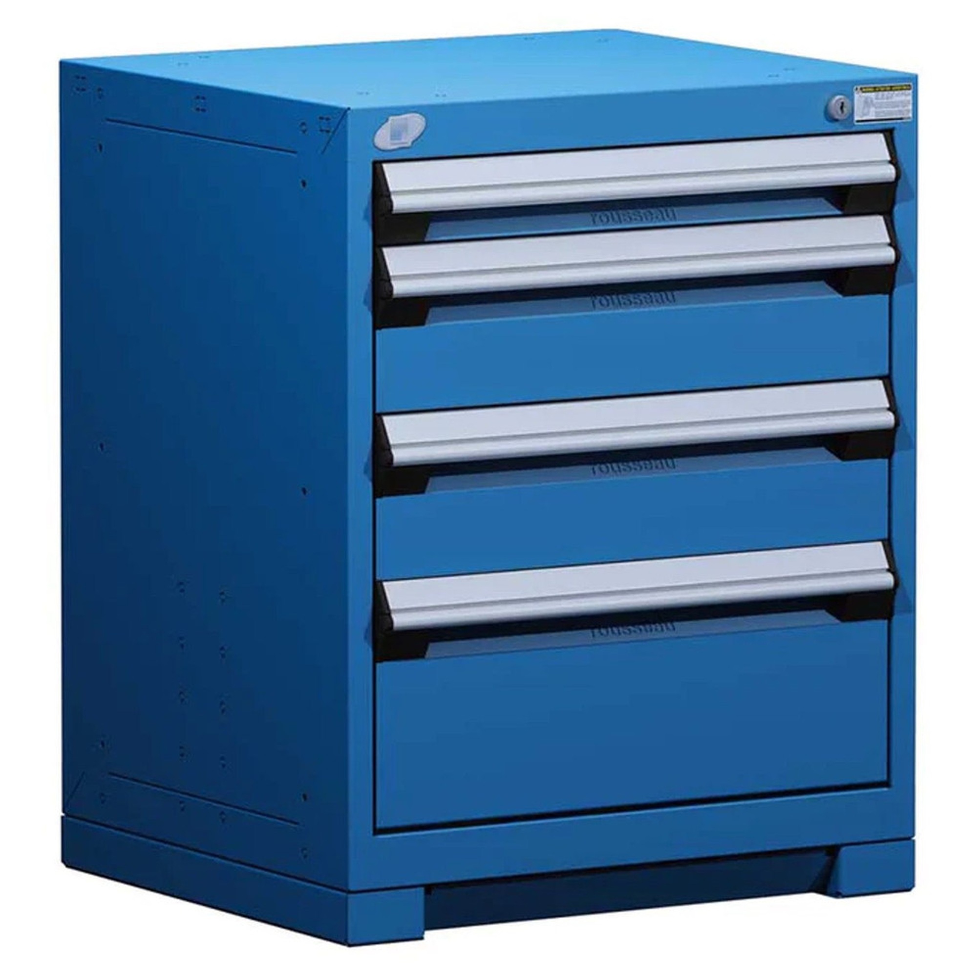 4-Drawer Heavy-Duty Modular Cabinet, 24"W x 27"D x 30"H - With Dividers - Drawer heights: 1 3"H, 2 6"H, 1 9"H