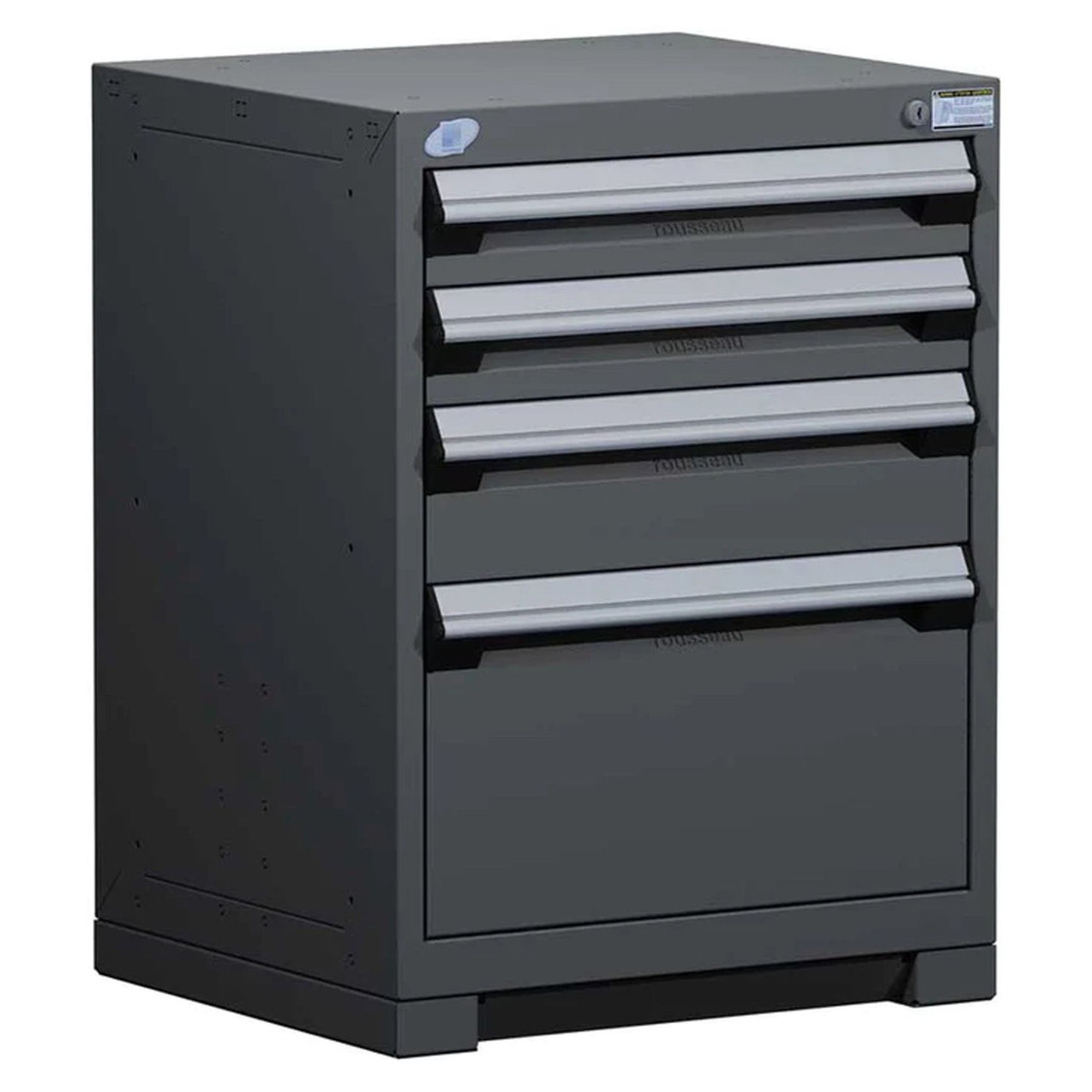 4-Drawer Heavy-Duty Modular Cabinet, 24"W x 27"D x 32"H - Without Dividers - Drawer heights: 2 4"H, 1 6"H, 1 12"H