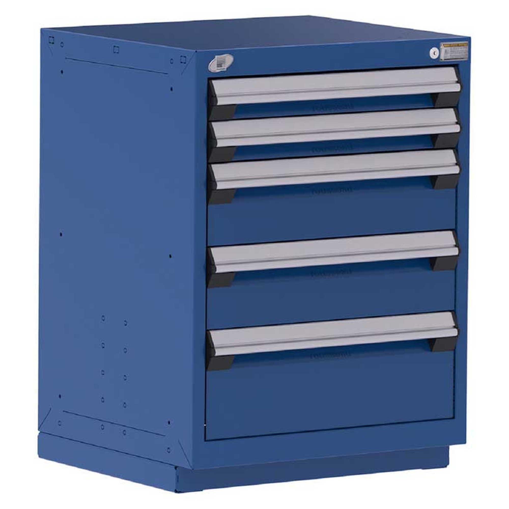 5-Drawer Heavy-Duty Modular Cabinet, 24"W x 21"D x 32"H - Without Dividers - Drawer heights: 2 3"H, 2 6"H, 1 8"H