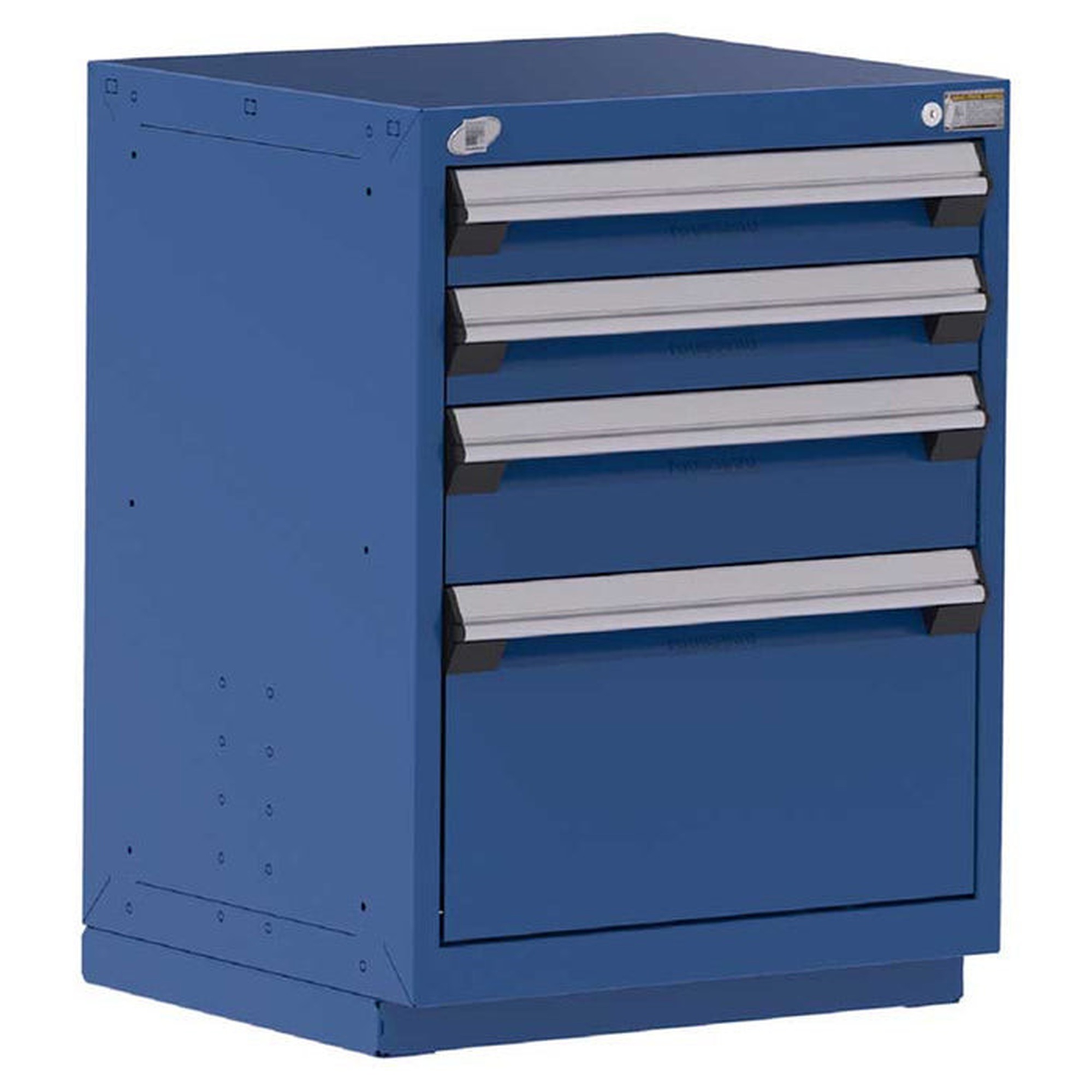 4-Drawer Heavy-Duty Modular Cabinet, 24"W x 27"D x 32"H - With Dividers - Drawer heights: 2 4"H, 1 6"H, 1 12"H