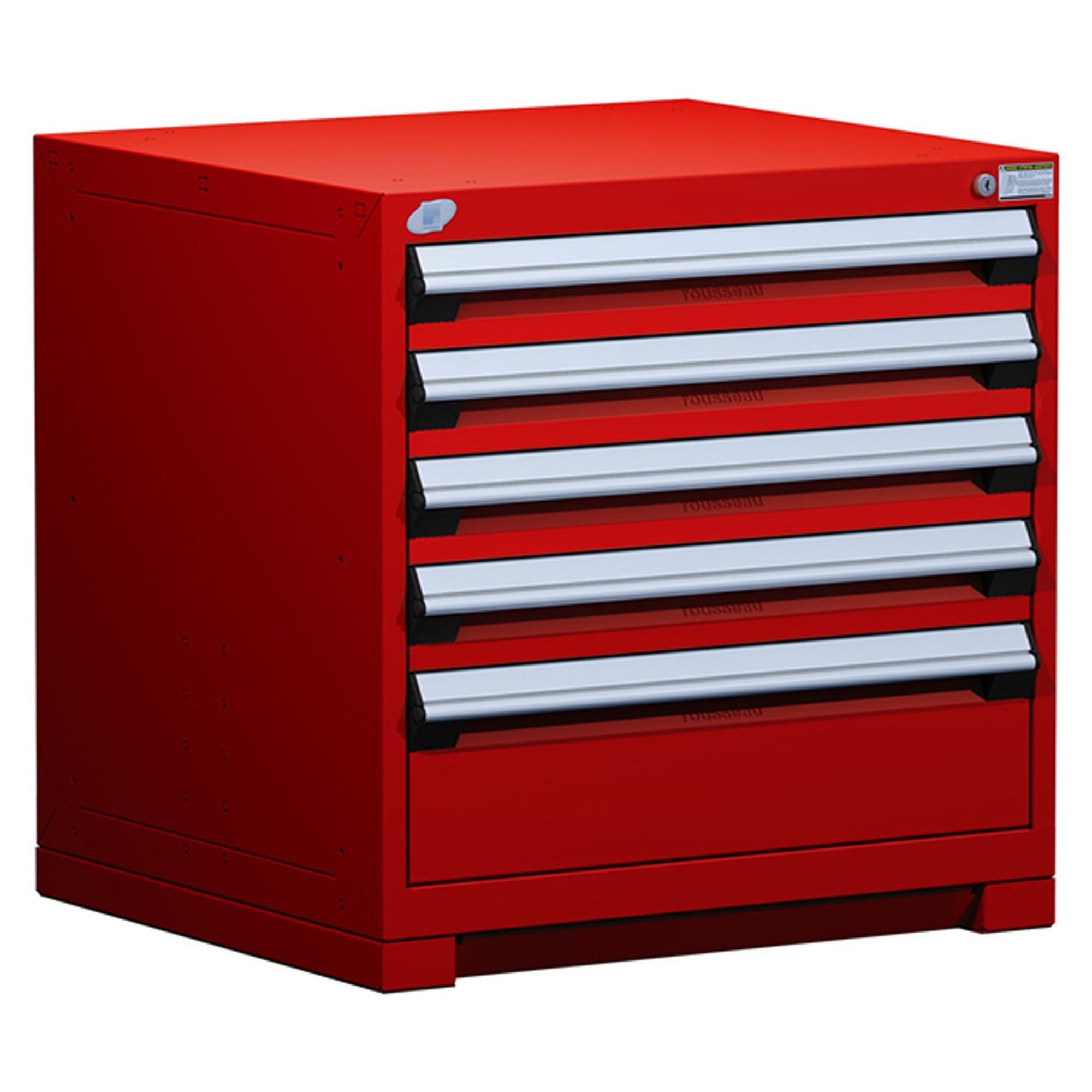 5-Drawer Heavy-Duty Modular Cabinet, 30"W x 27"D x 30"H - With Dividers - Drawer heights: 4 4"H, 1 8"H