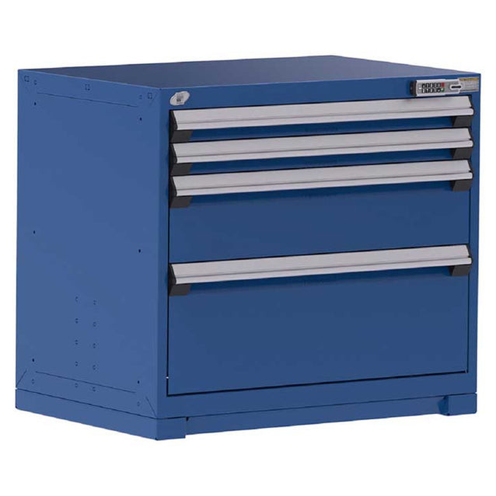 4-Drawer Heavy-Duty Modular Cabinet, 36"W x 24"D x 32"H - Without Dividers - Drawer heights: 2 3"H, 1 8"H, 1 12"H