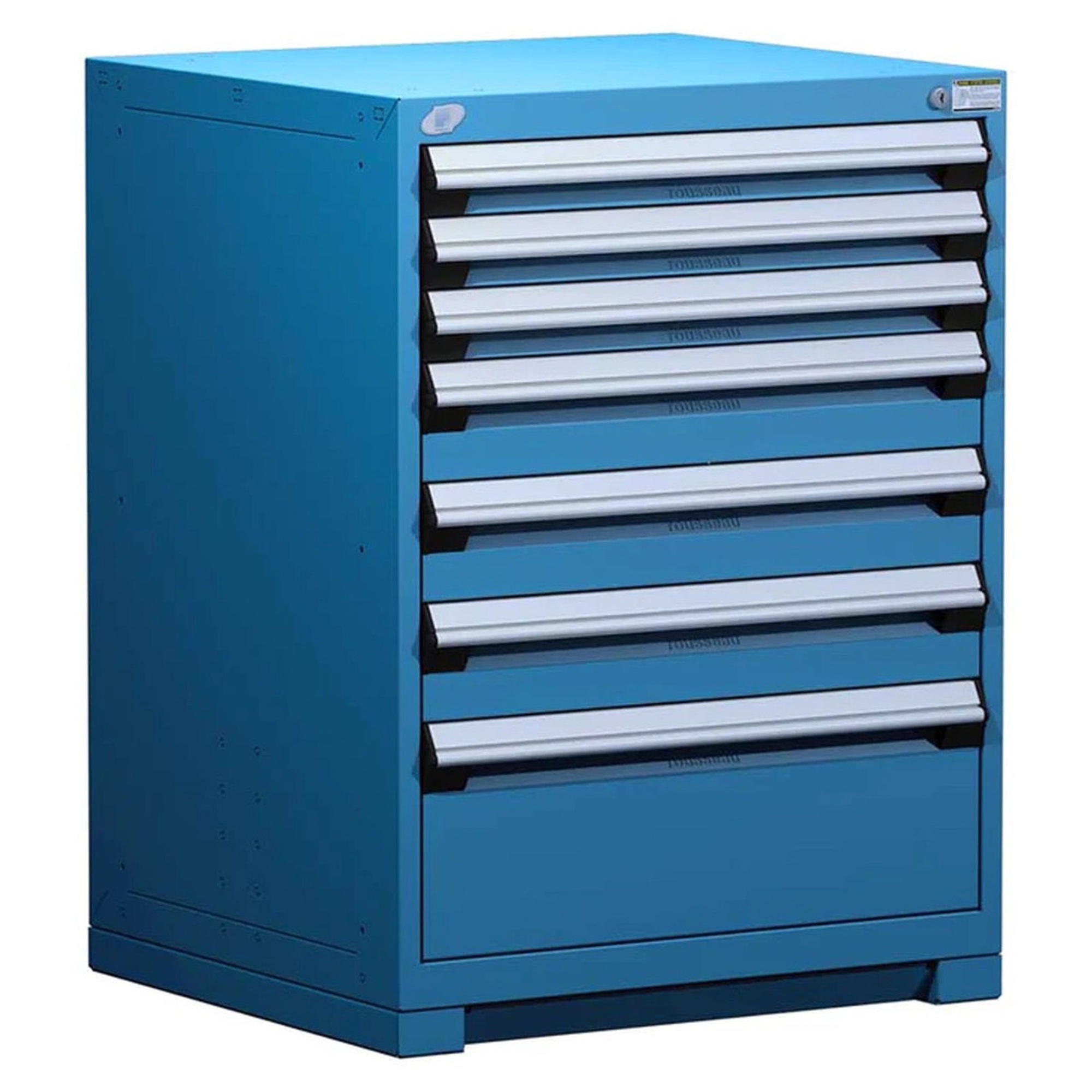 7-Drawer Heavy-Duty Modular Cabinet, 30"W x 21"D x 40"H - With Dividers - Drawer heights: 3 3"H, 3 5"H, 1 10"H