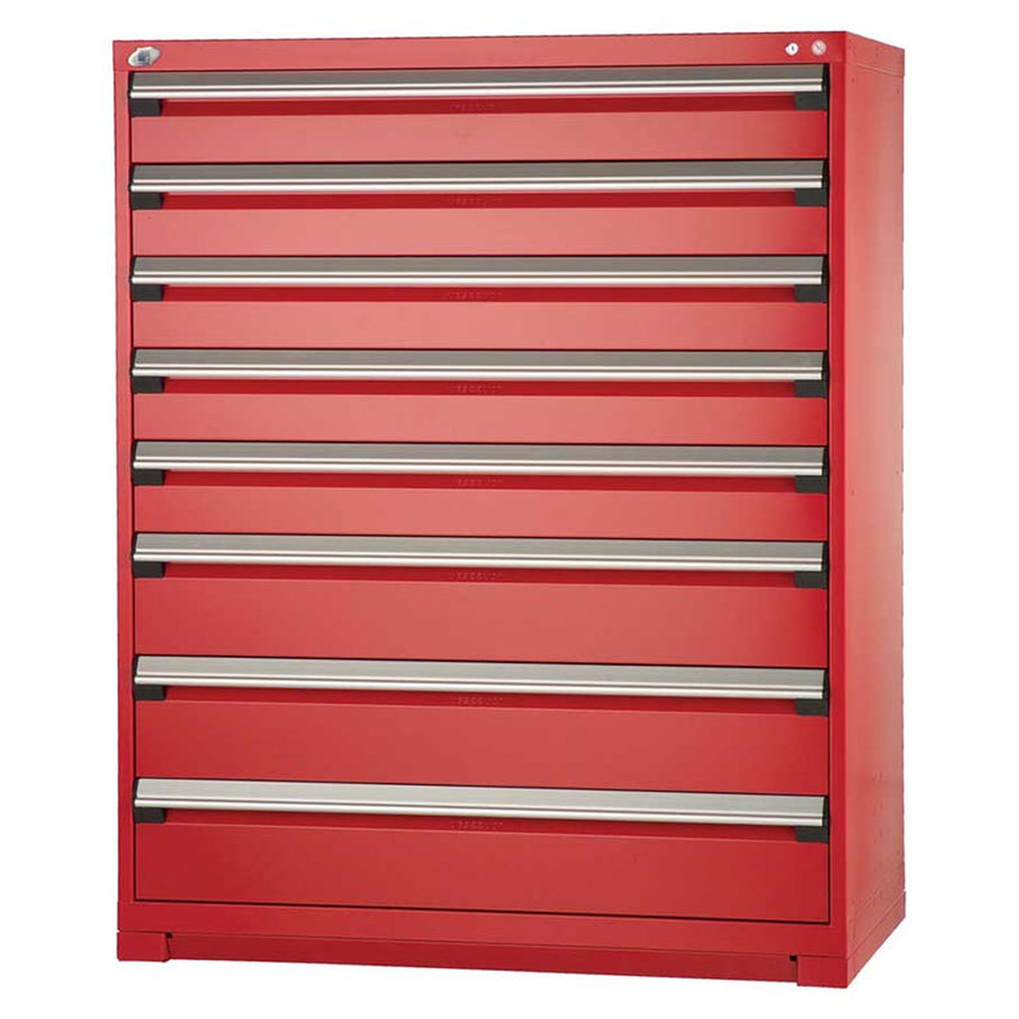 8-Drawer Heavy-Duty Modular Cabinet, 48"W x 27"D x 60"H - Without Dividers - Drawer heights: 5 6"H, 3 8"H