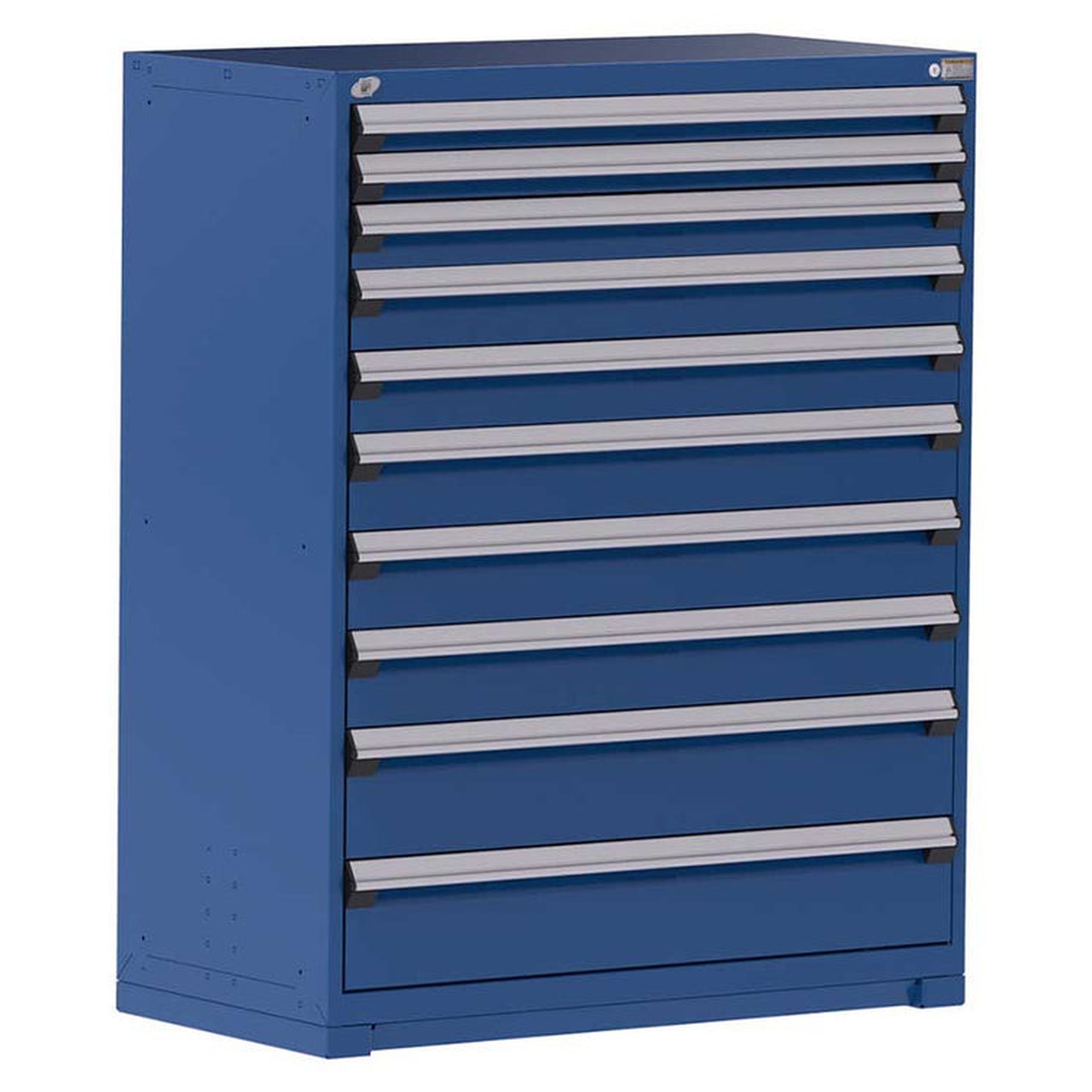 10-Drawer Heavy-Duty Modular Cabinet, 48"W x 27"D x 60"H - With Dividers - Drawer heights: 2 3"H, 1 4"H, 2 5"H, 3 6"H, 2 8"H