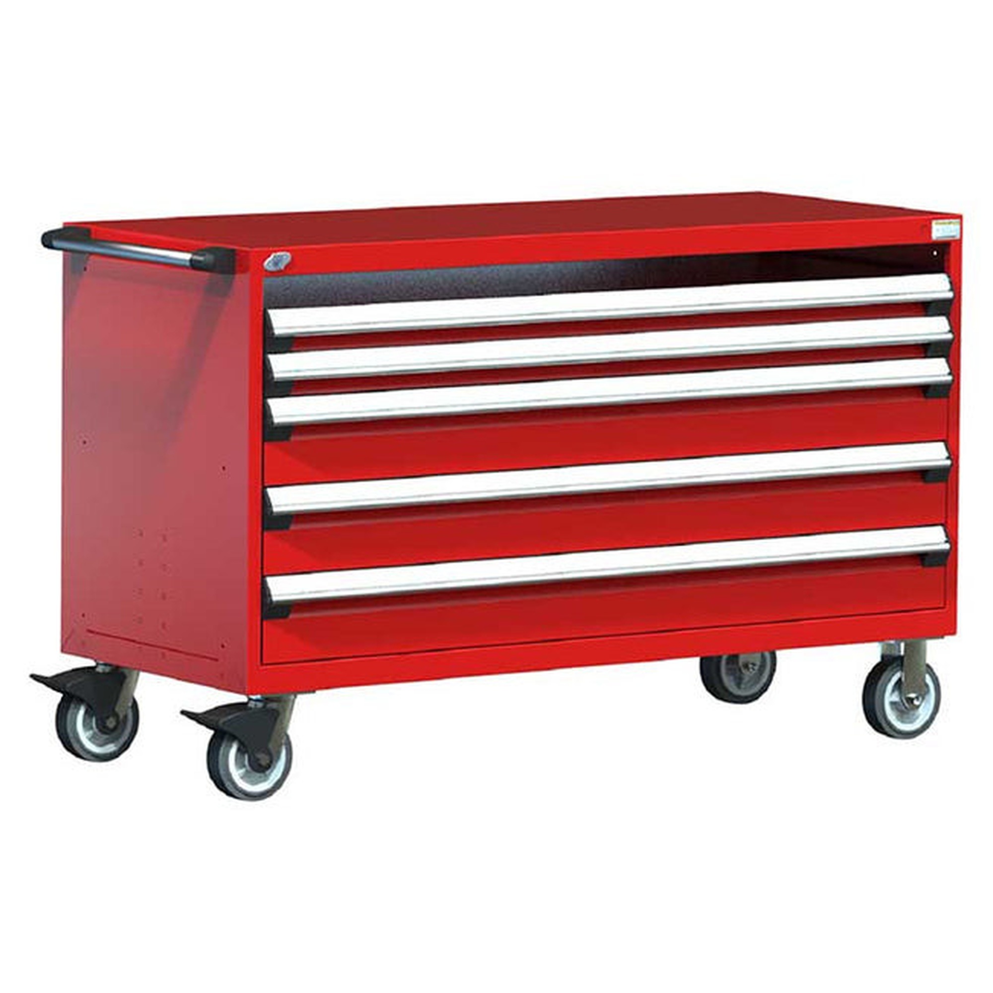 4-Drawer Heavy-Duty Mobile Cabinet, 60"W x 27"D x 37.5"H - With Dividers