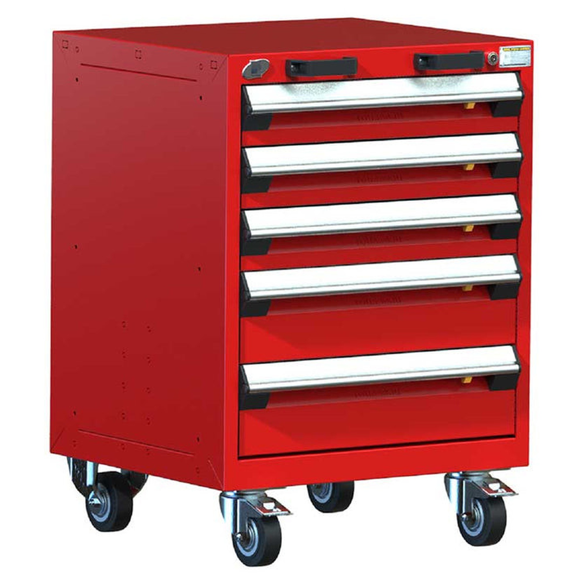 5-Drawer Heavy-Duty Mobile Cabinet, 24"W x 21"D x 33.13"H - With Dividers
