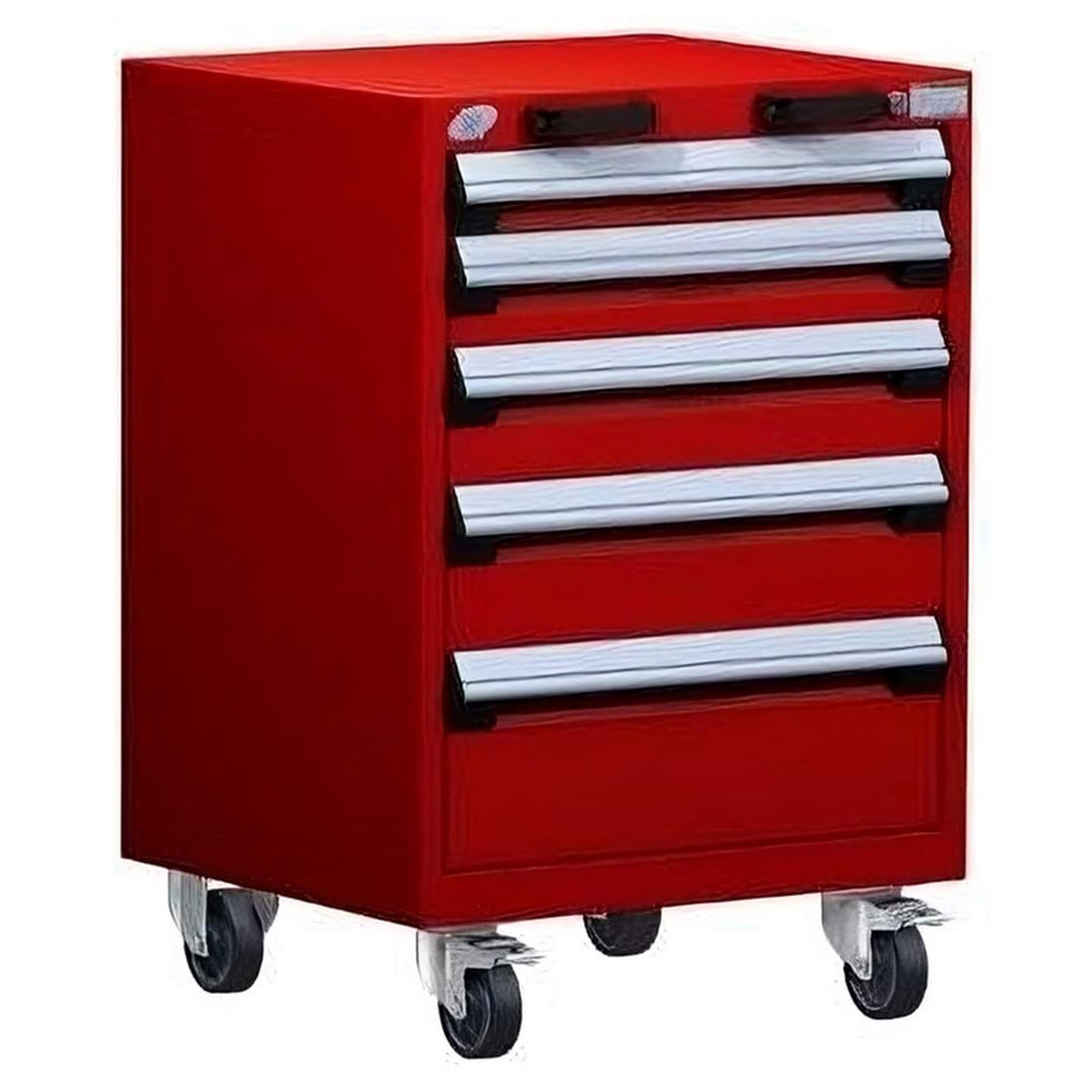 5-Drawer Heavy-Duty Mobile Cabinet, 24"W x 27"D x 35.13"H - With Dividers