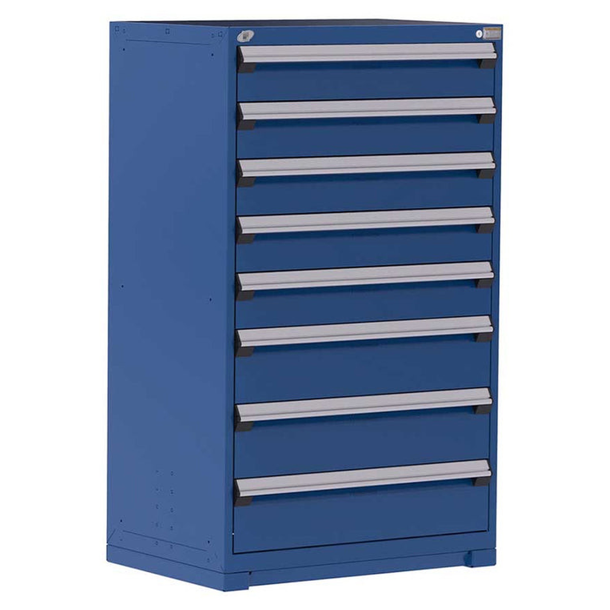 8-Drawer Heavy-Duty Modular Cabinet, 36"W x 18"D x 60"H - Without Dividers - Drawer heights: 5 6"H, 3 8"H