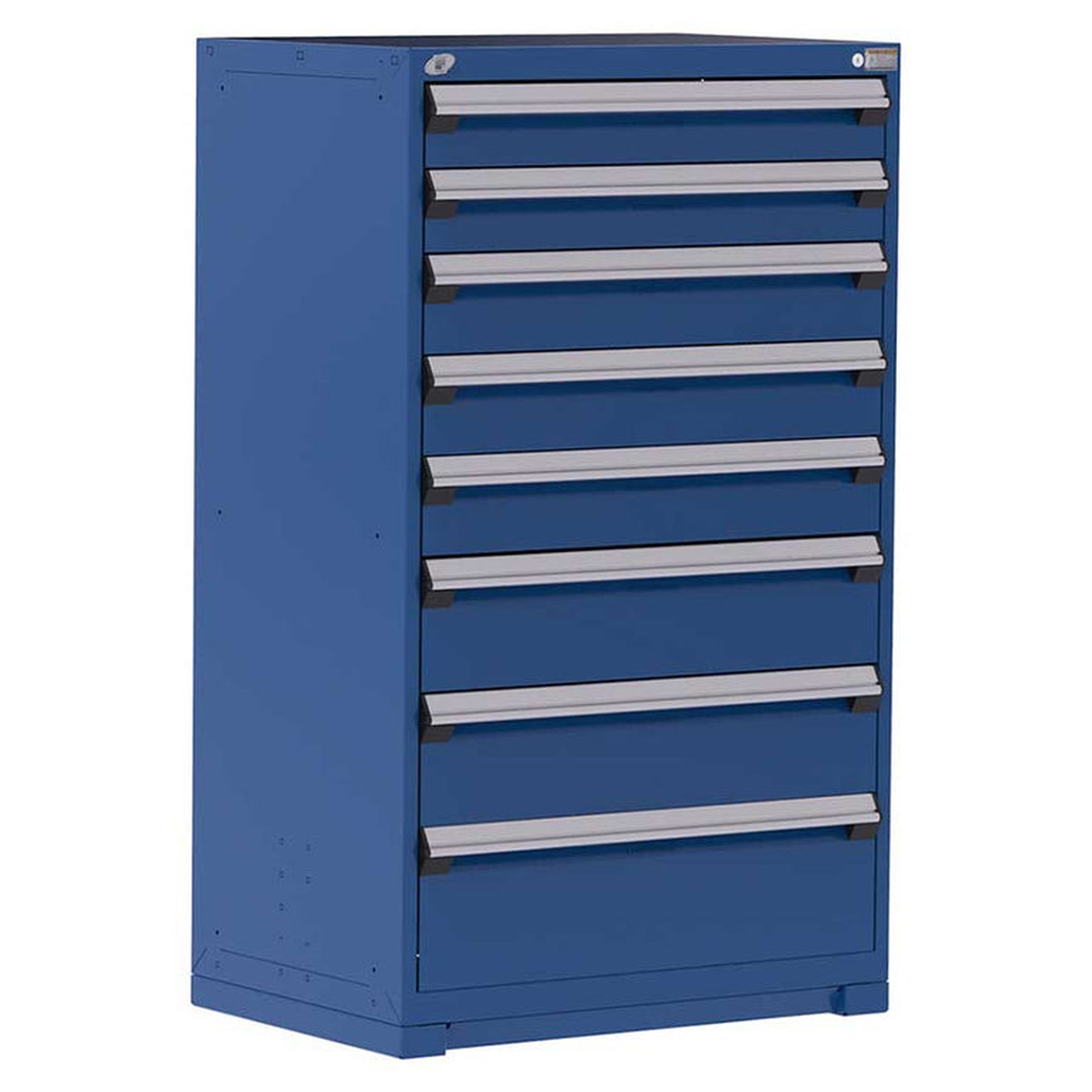 8-Drawer Heavy-Duty Modular Cabinet, 36"W x 24"D x 60"H - With Dividers - Drawer heights: 2 5"H, 3 6"H, 2 8"H, 1 10"H