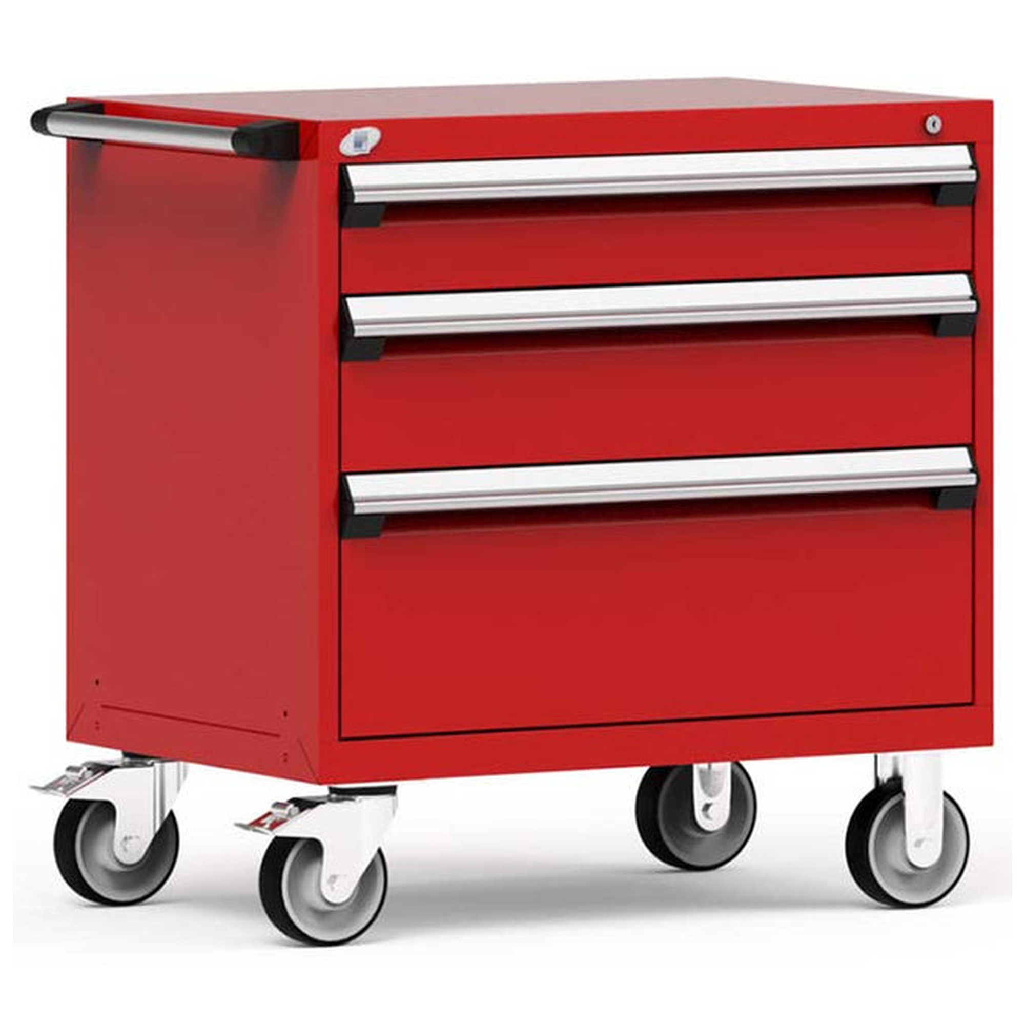3-Drawer Heavy-Duty Mobile Cabinet, 30"W x 21"D x 37.5"H - Without Dividers