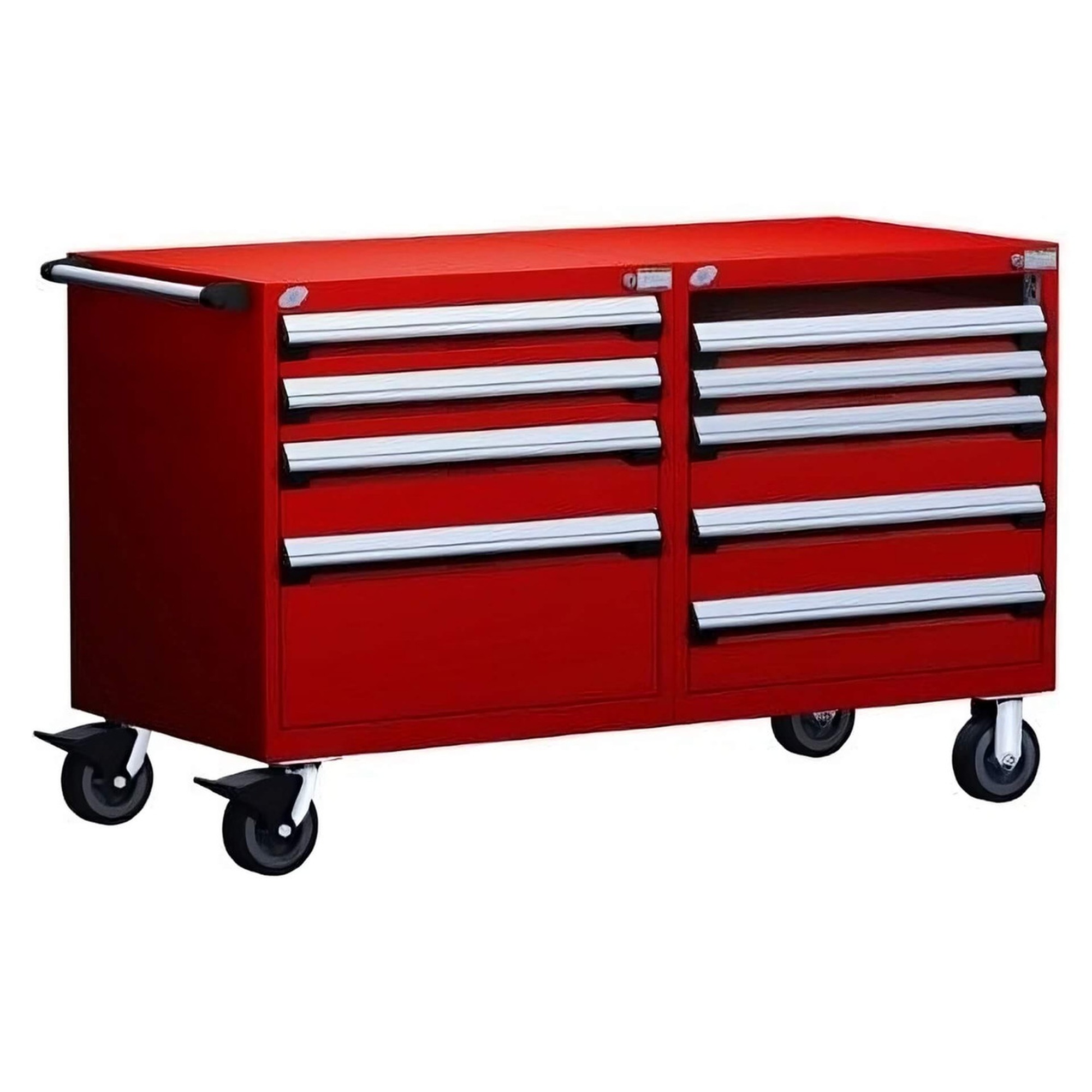 8-Drawer Mobile Cabinet, 48"W x 27"D x 37.5"H - With Dividers