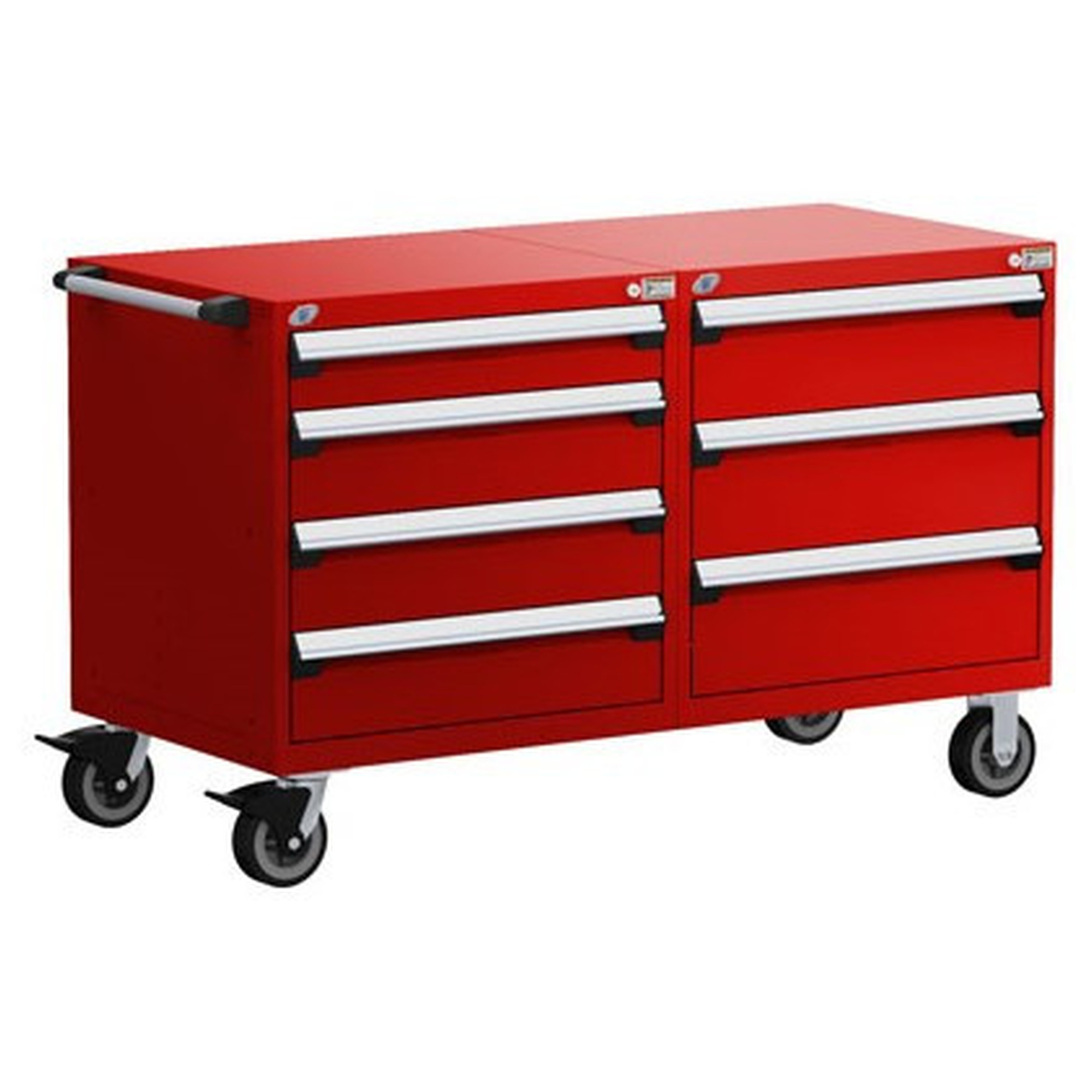 7-Drawer Mobile Cabinet, 48"W x 27"D x 37.5"H - Without Dividers