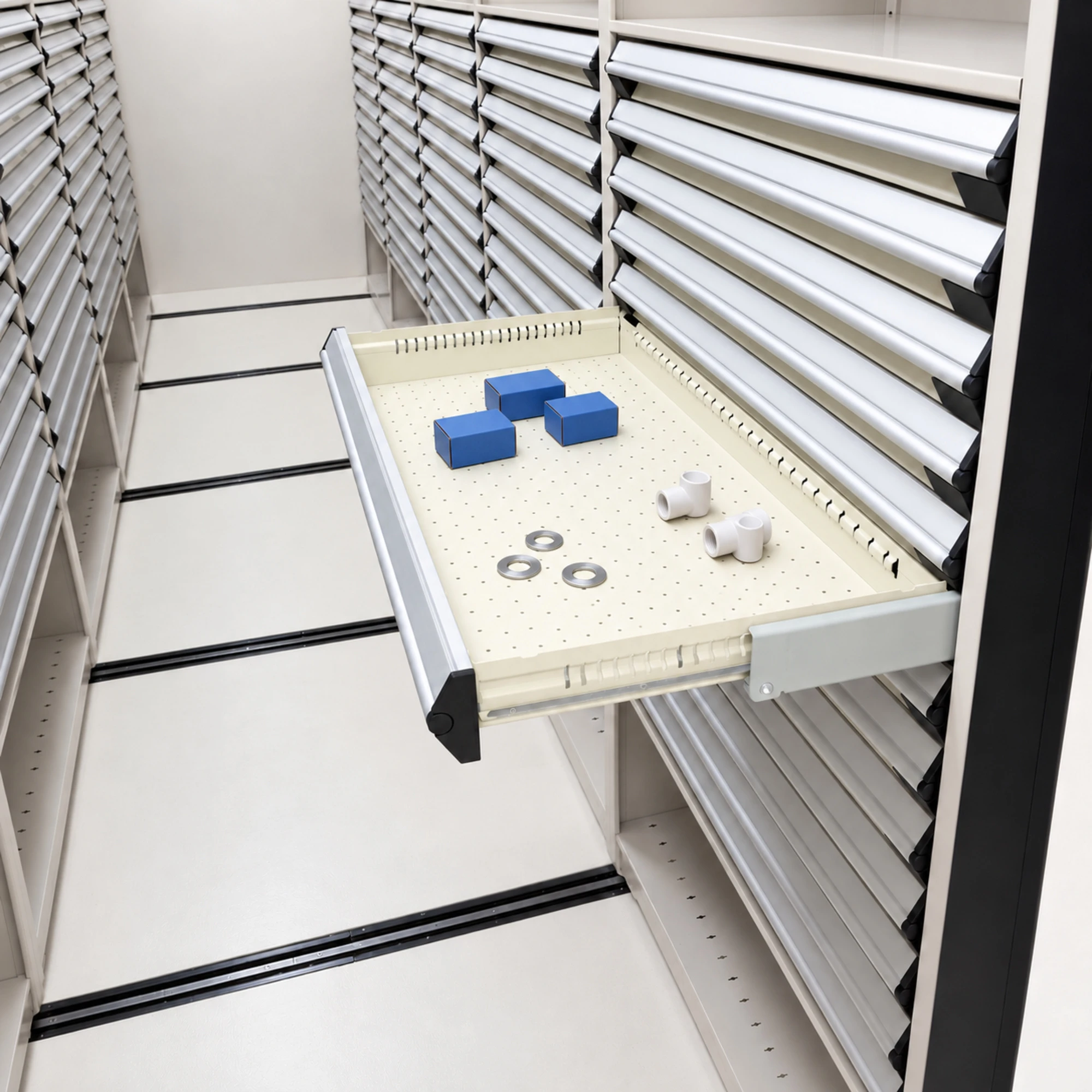 Rousseau cabinet drawer storage example