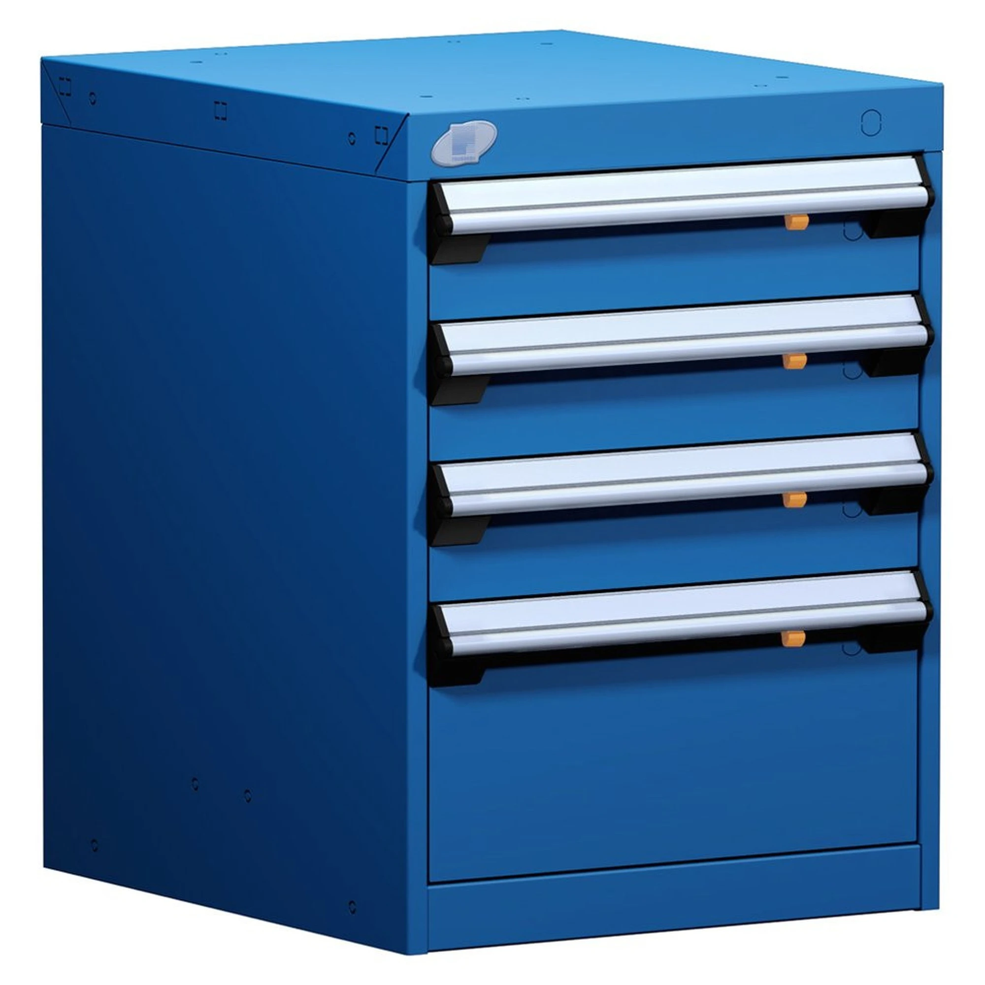 4-Drawer Modular Cabinet, 18"W x 21"D x 24"H - With Dividers - Compartments: 4"H-9 / 8"H-6