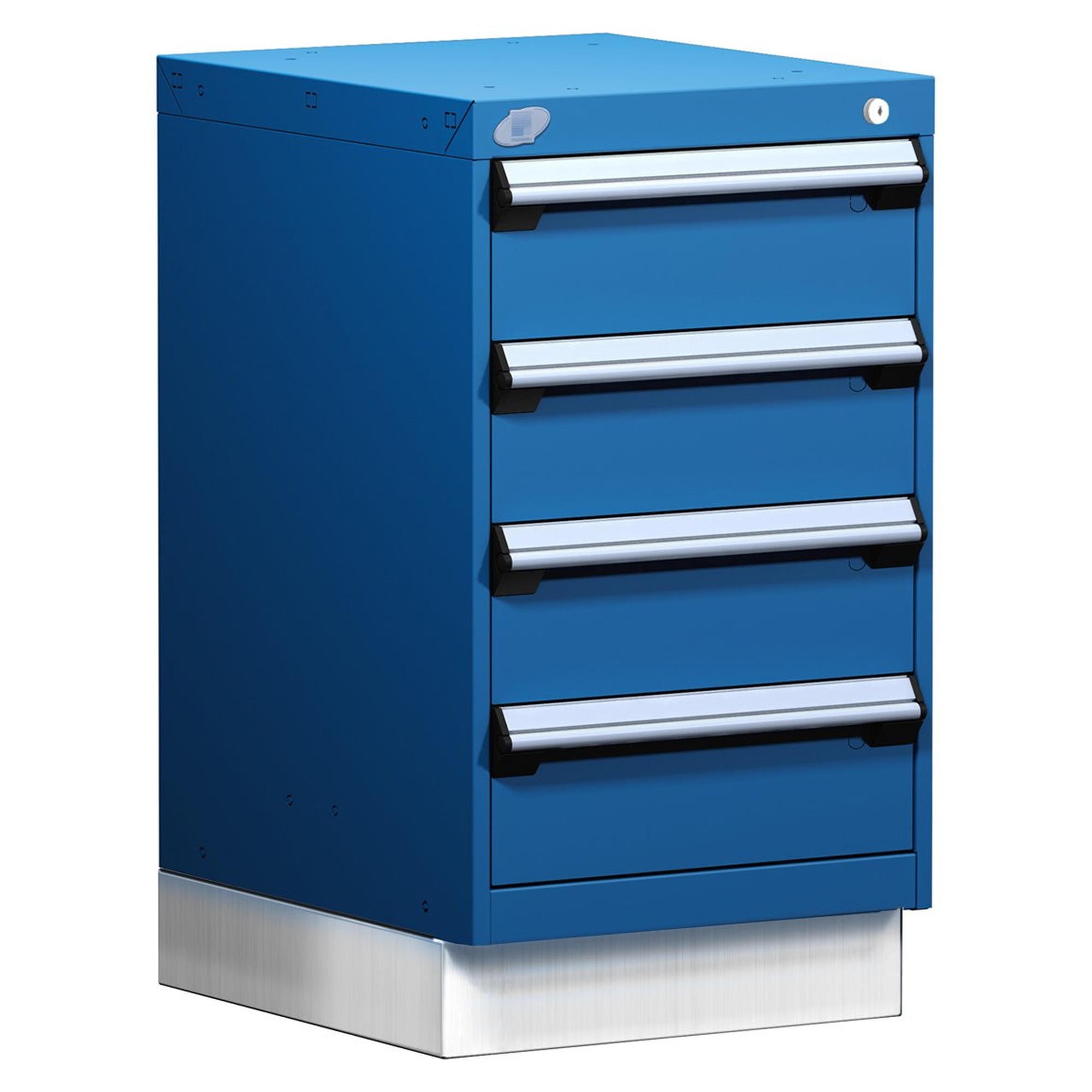 4-Drawer Modular Cabinet, 18"W x 21"D x 32"H - With Dividers - Drawer heights: 4 6" H