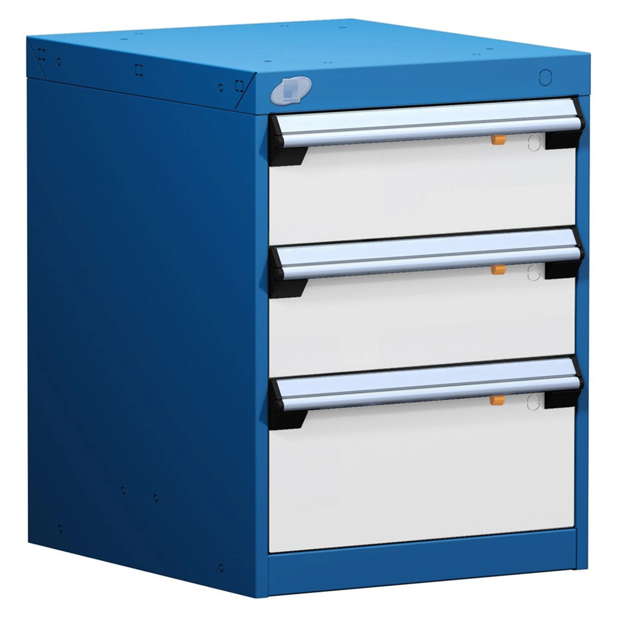3-Drawer Modular Cabinet, 18"W x 21"D x 24"H - With Dividers - Compartments: 6"H-6 / 8"H-6