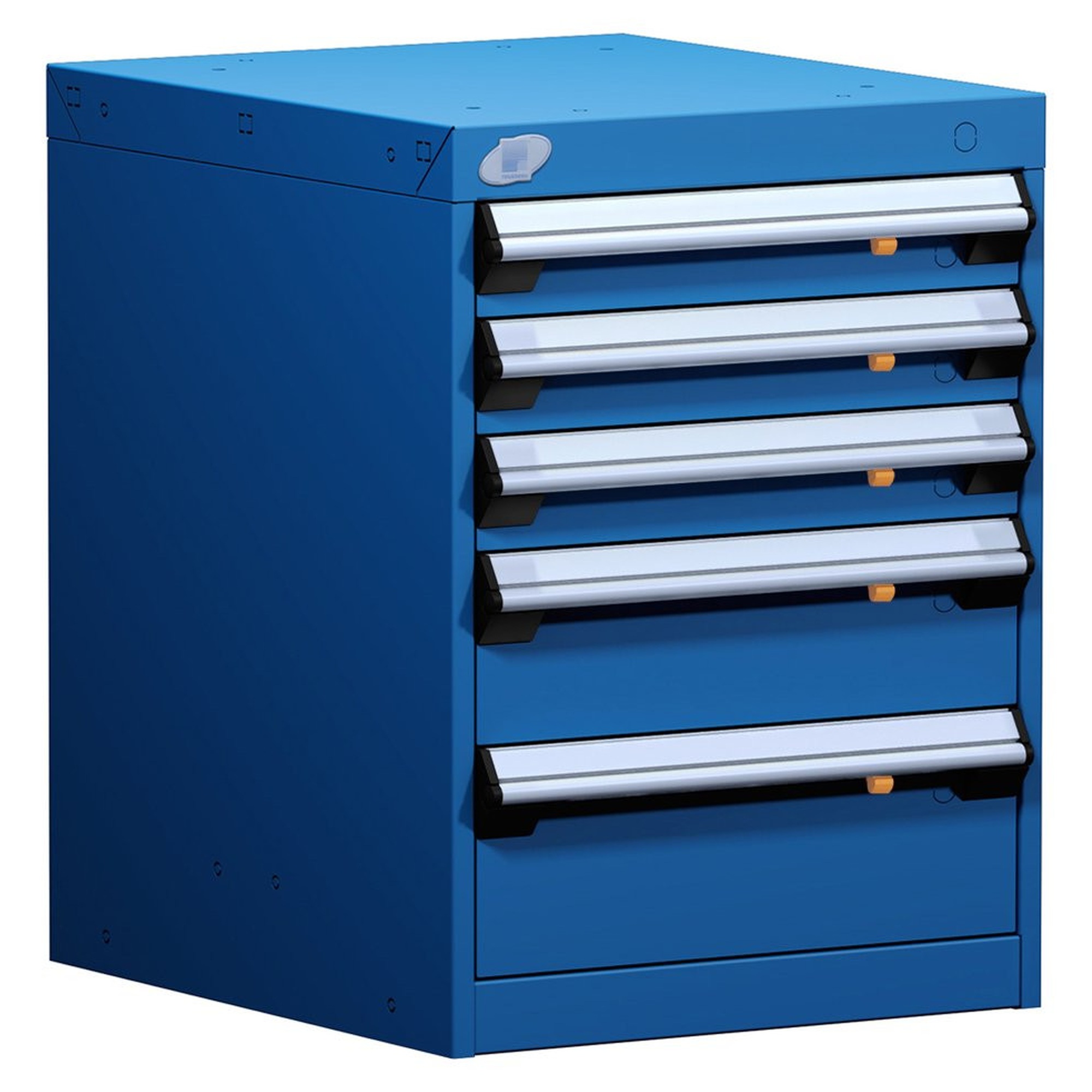 5-Drawer Modular Cabinet, 18"W x 21"D x 24"H - With Dividers - Drawer heights: 3 3" H, 1 5" H, 1 6" H