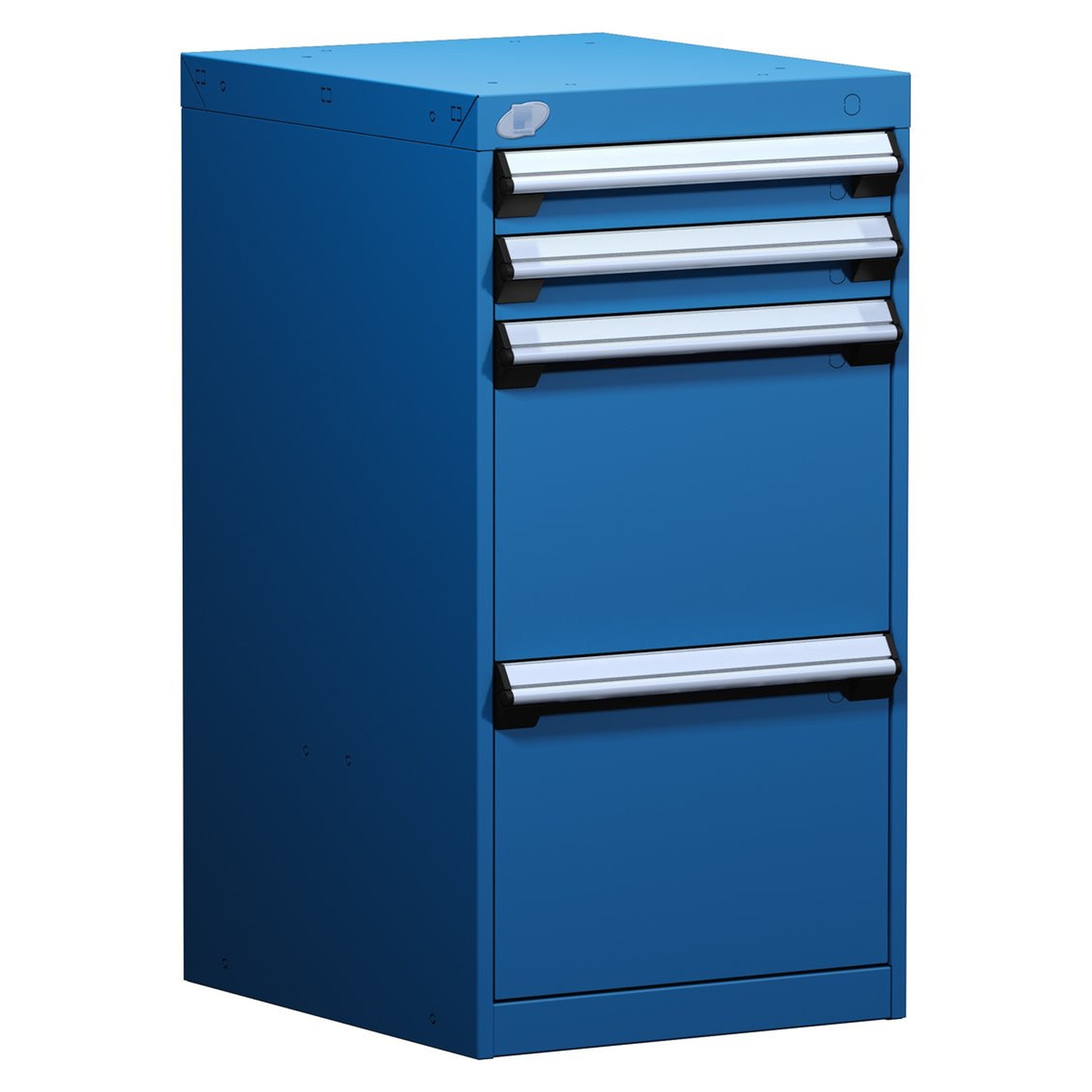 4-Drawer Modular Cabinet, 18"W x 21"D x 34"H - Without Dividers - Drawer heights: 2 3" H, 2 12" H