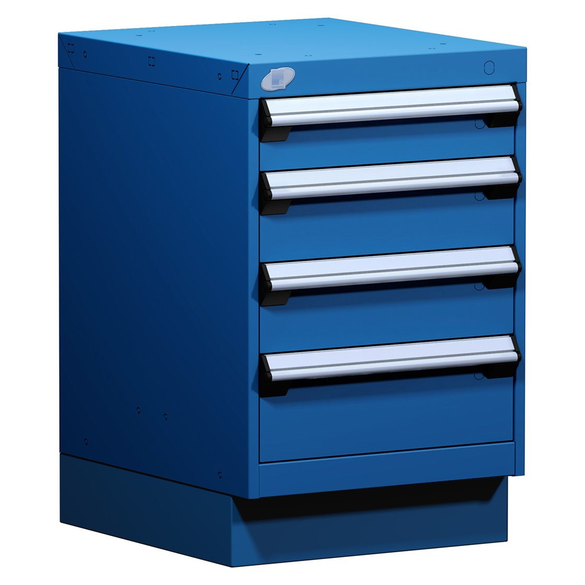 4-Drawer Modular Cabinet, 18"W x 21"D x 28"H - Without Dividers - Drawer heights: 1 4" H, 2 5" H, 1 6" H