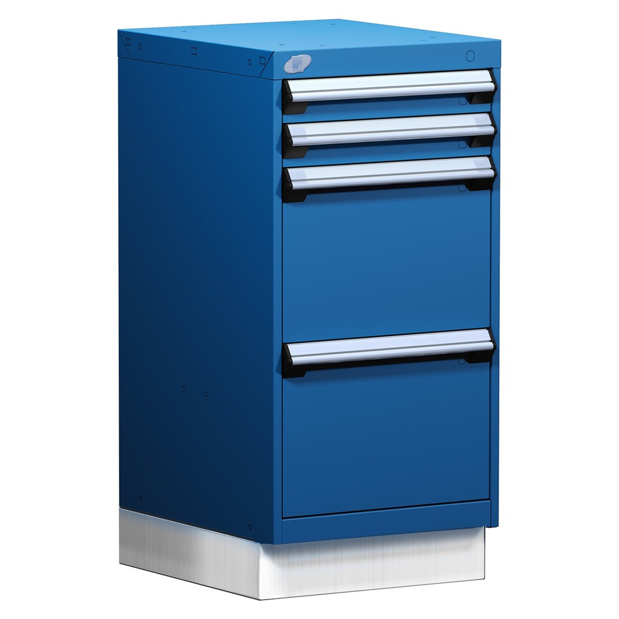 4-Drawer Modular Cabinet, 18"W x 21"D x 38"H - With Dividers - Compartments: 3"H-9 / 12"H-4
