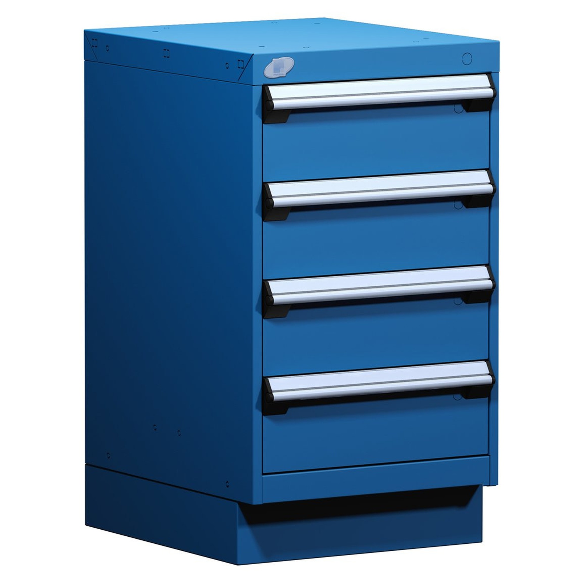 4-Drawer Modular Cabinet, 18"W x 21"D x 32"H - Without Dividers - Drawer heights: 4 6" H